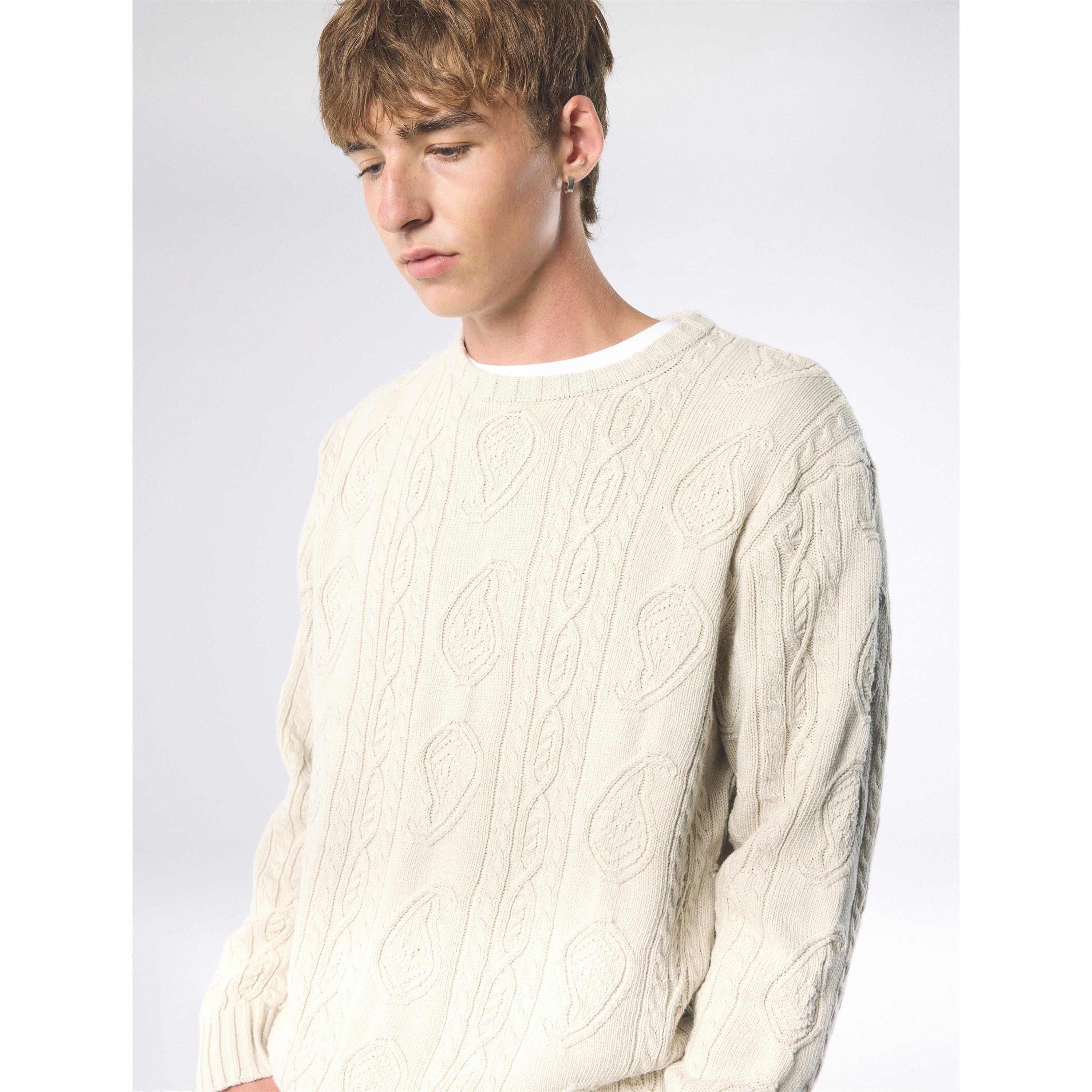Grey - Pretty Green - Men's Marylebone Cable Knit Jumper - 4