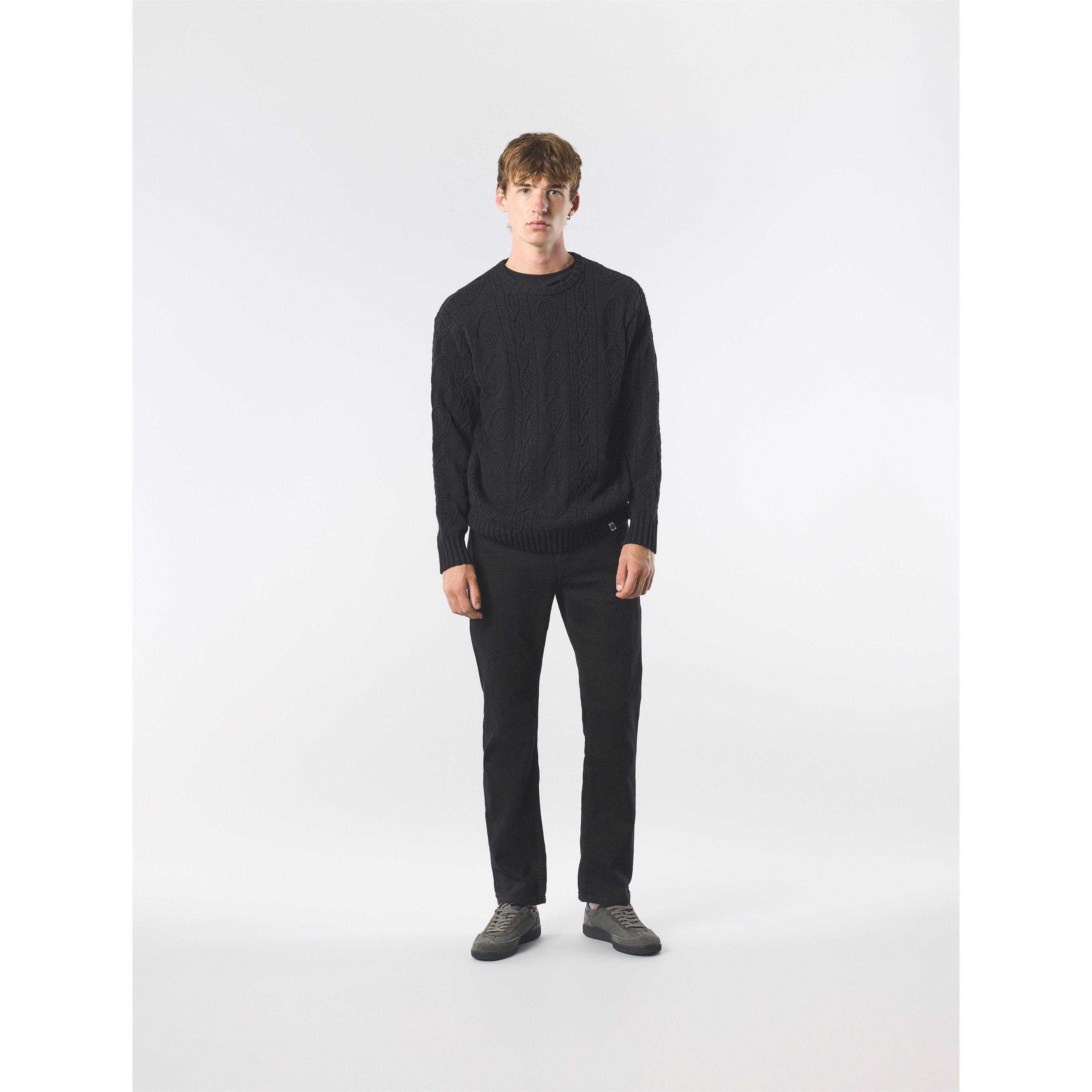 Black - Pretty Green - Men's Marylebone Cable Knit Jumper - 5