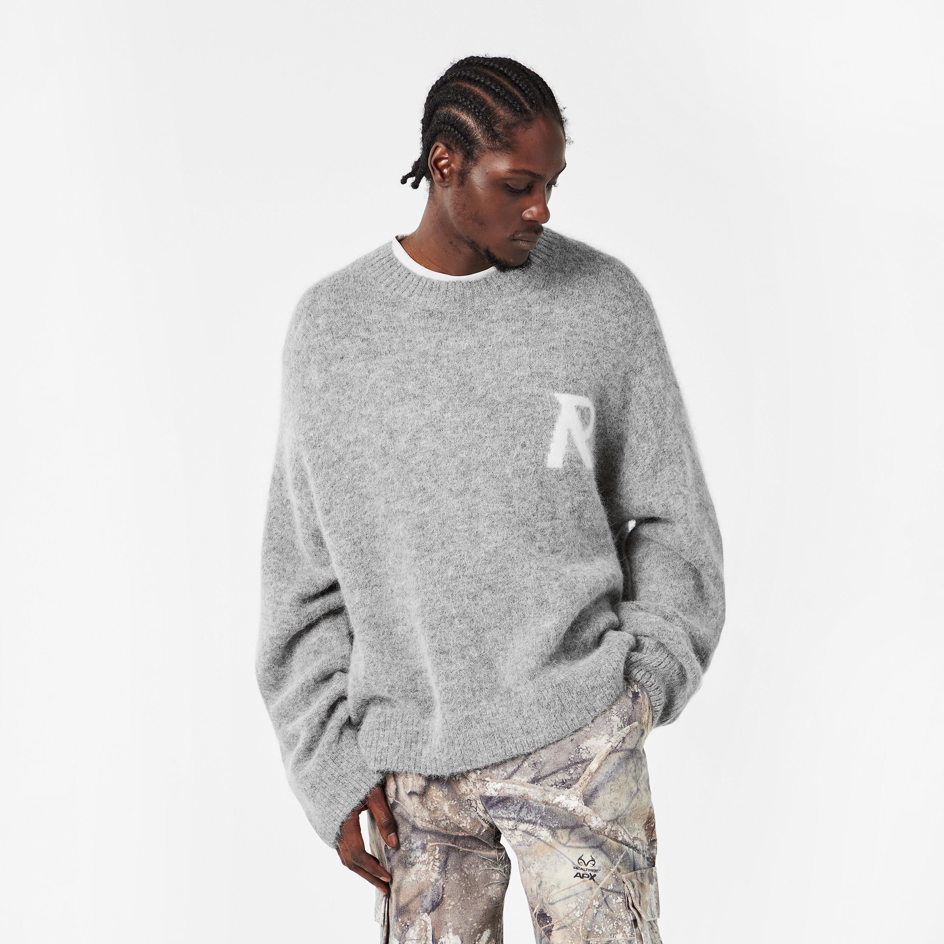 Grey - Represent - Men's Rep R Knitted Crew Neck Jumper - 3