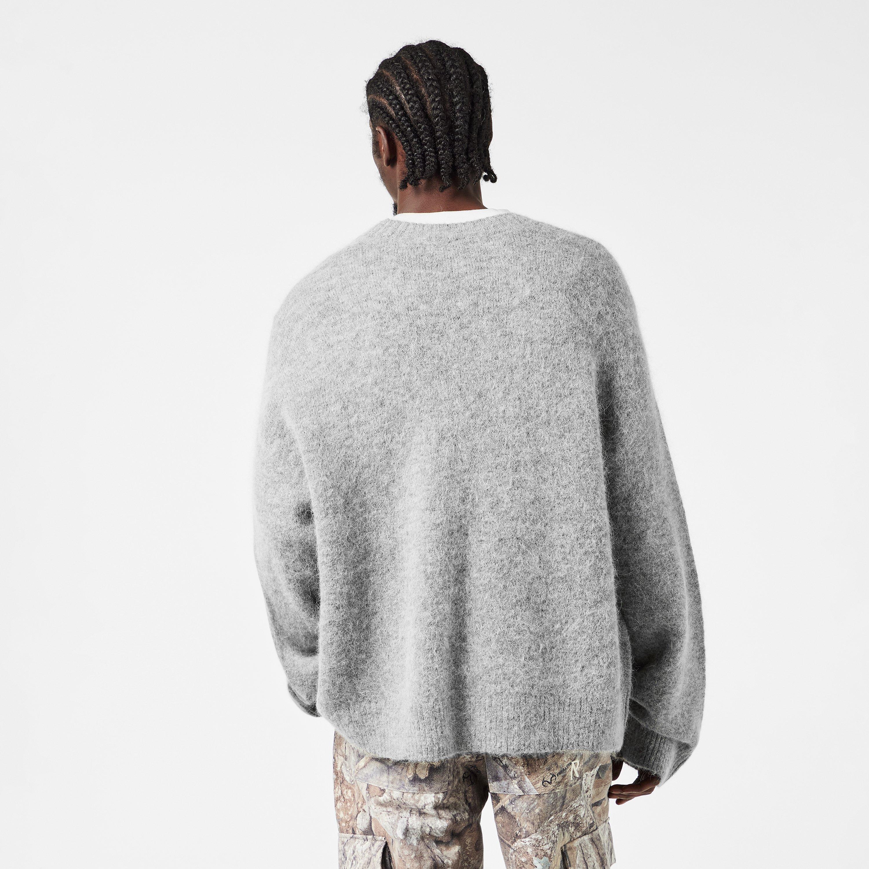 Grey - Represent - Men's Rep R Knitted Crew Neck Jumper - 4