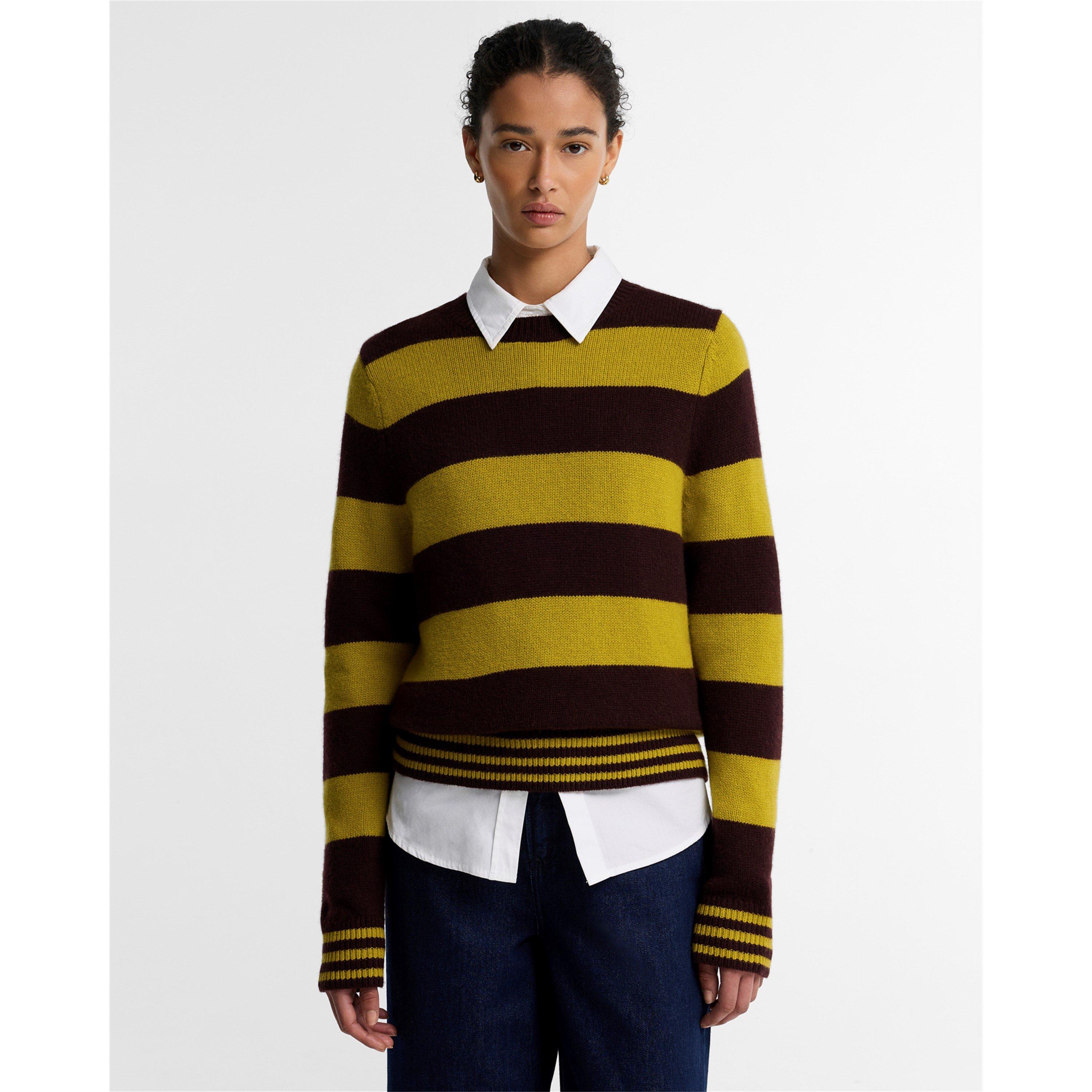 Fig Multi - Barbour - Women's Woodhouse Cashmere Blend Crew-Neck Jumper - 2