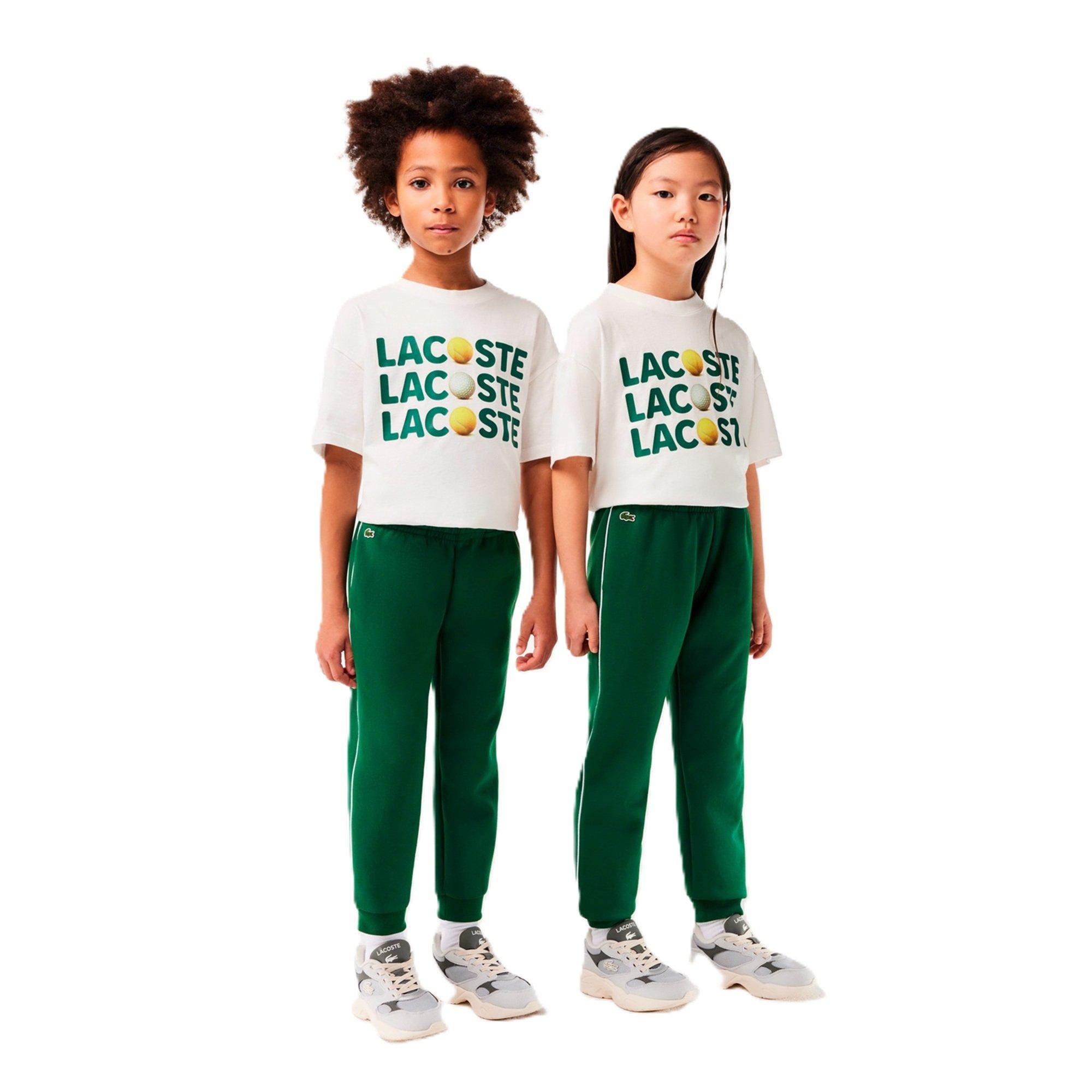 Green - Lacoste - Unisex Kids' Closed Hem Fleece Joggers - 3
