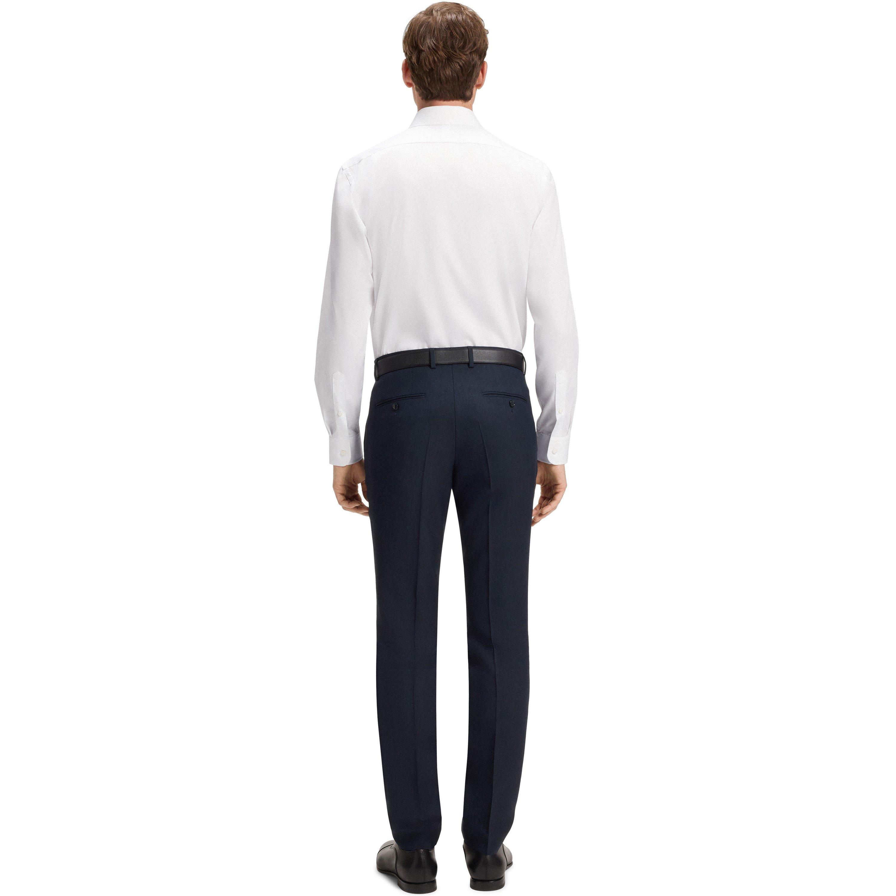 White 100 - Boss - Men's Cotton Long Sleeve Slim Fit Shirt - 3