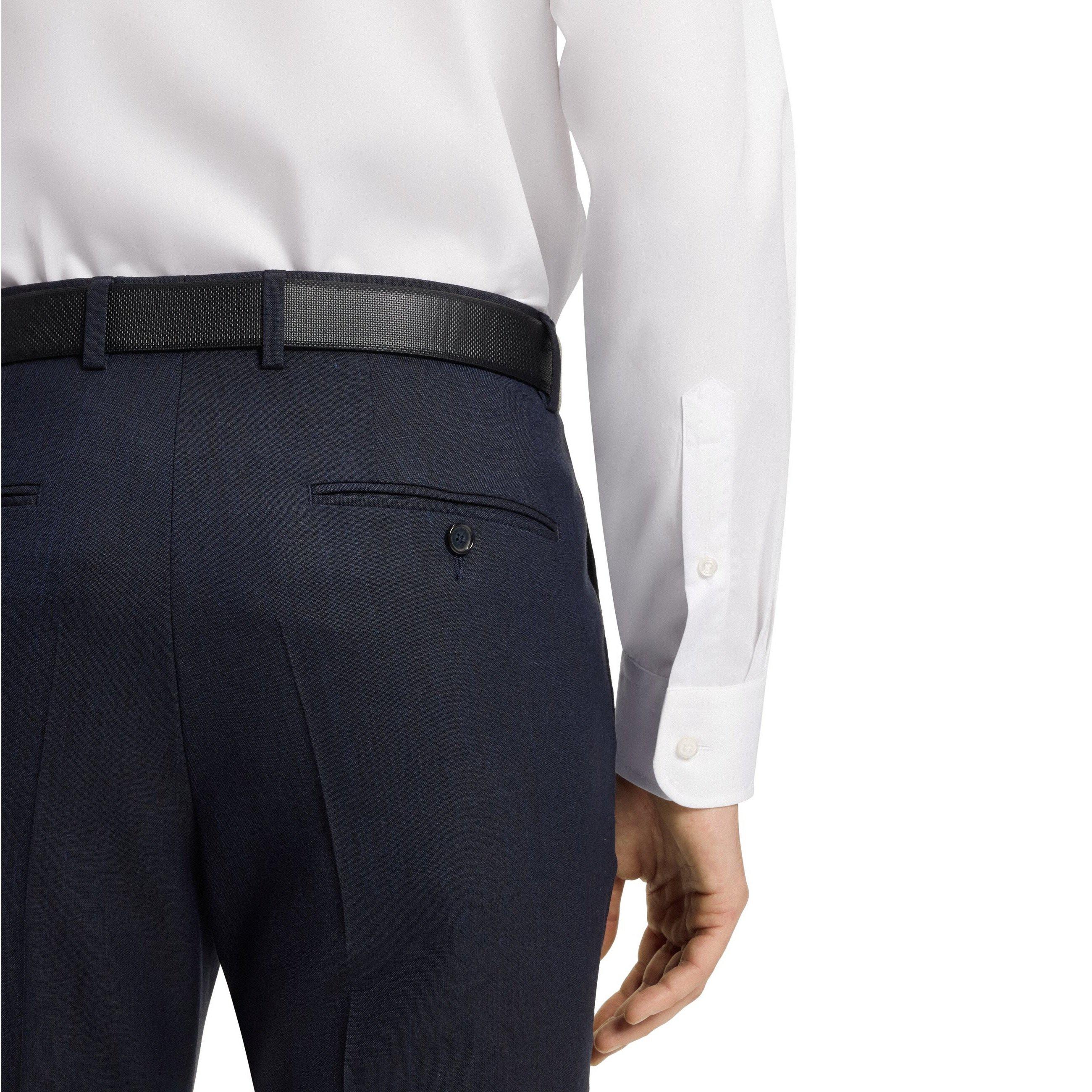 White 100 - Boss - Men's Cotton Long Sleeve Slim Fit Shirt - 4