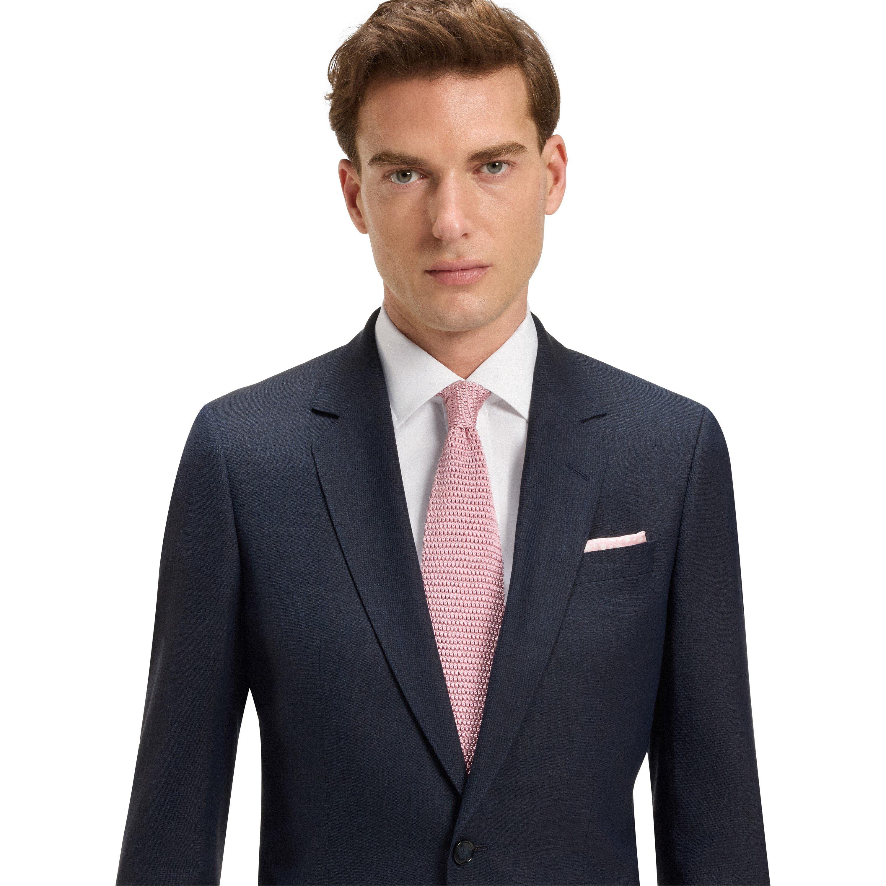 White 100 - Boss - Men's Cotton Long Sleeve Slim Fit Shirt - 5