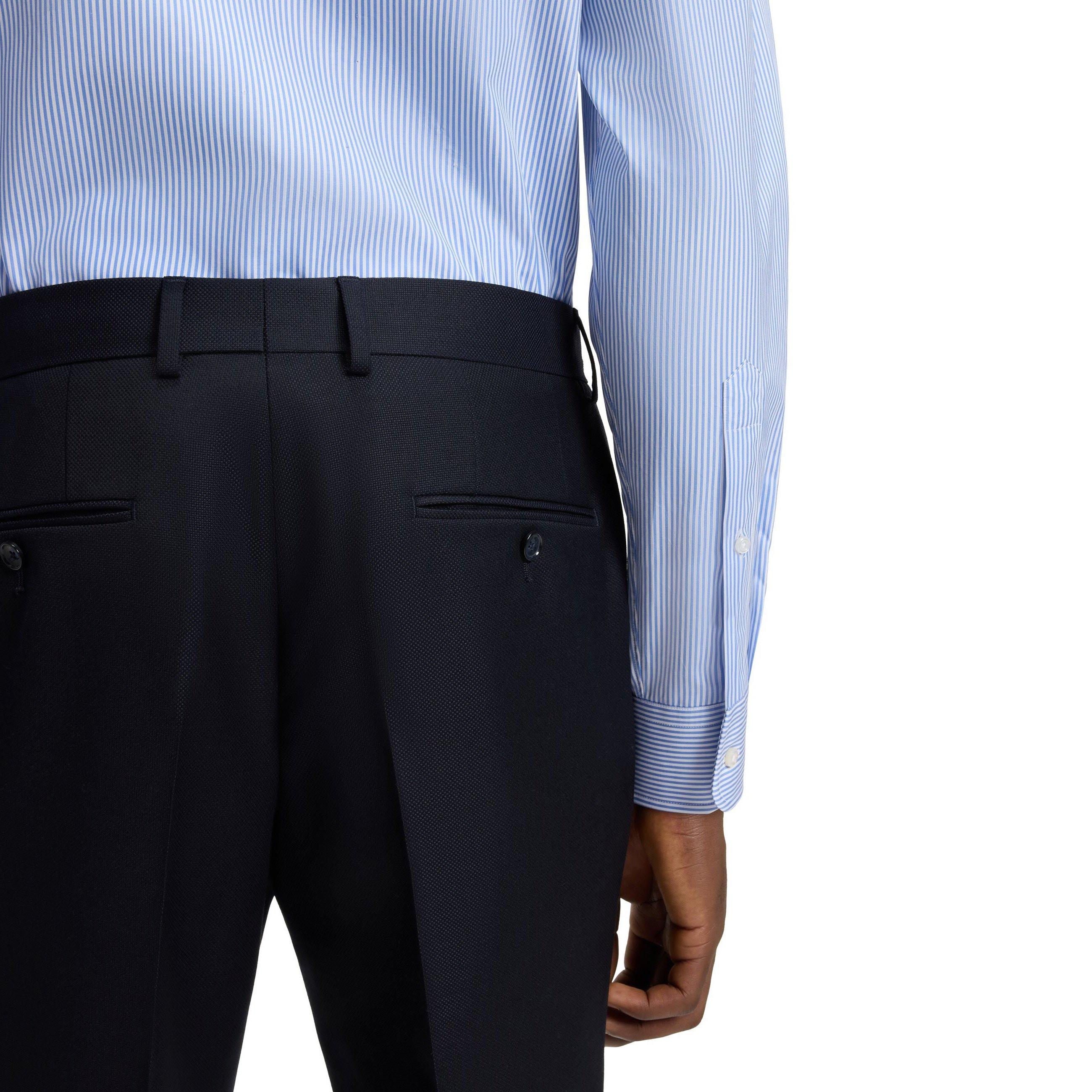 Light Blue 450 - Boss - Men's Double Breasted David Structured Slim Fit Shirt - 4