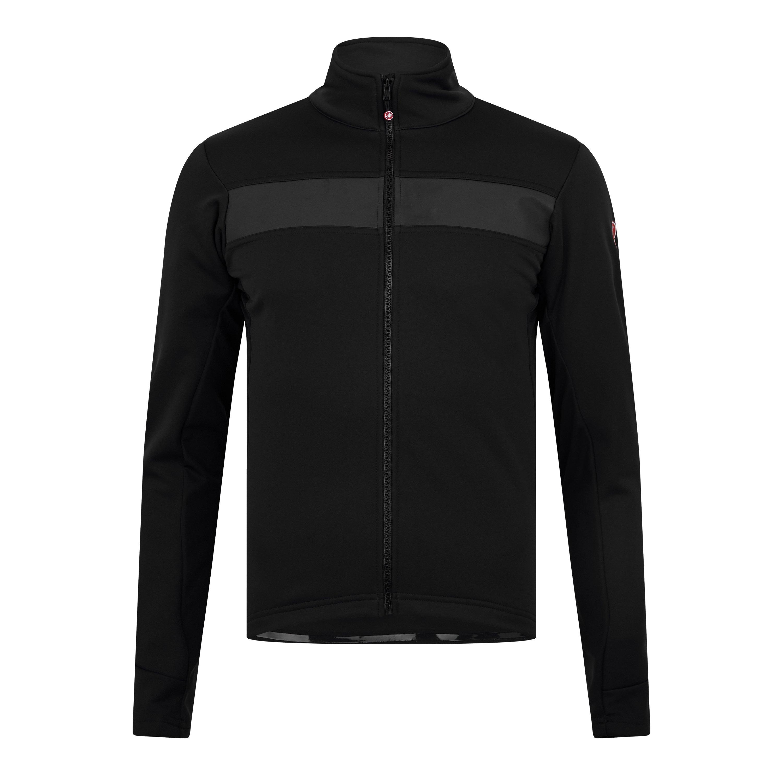Castelli Men's Raddoppia Windproof Thermal Performance Cycling Jacket - Light Black - Medium