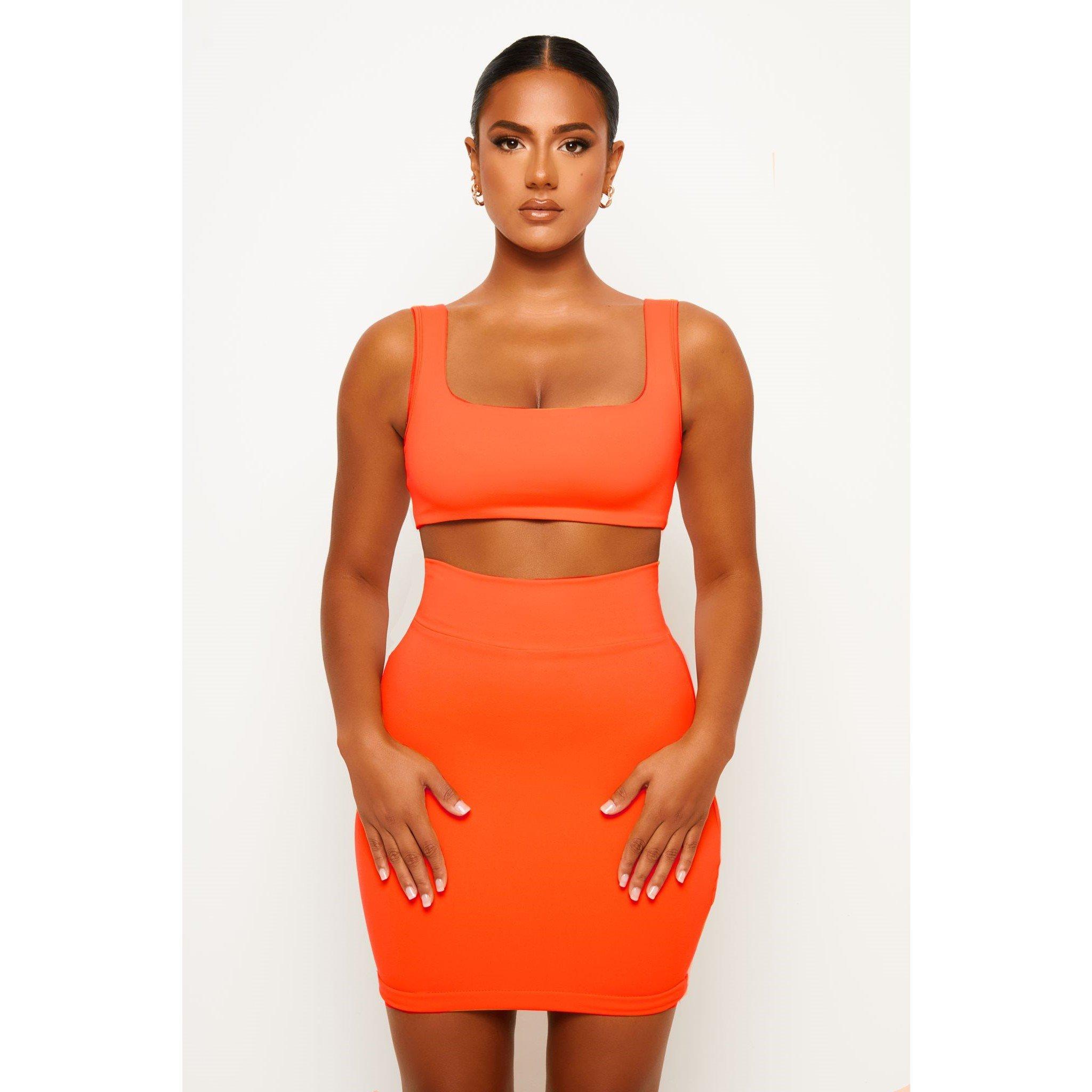 Orange - Honeyz - Women's Bandage Mini Dress - 2