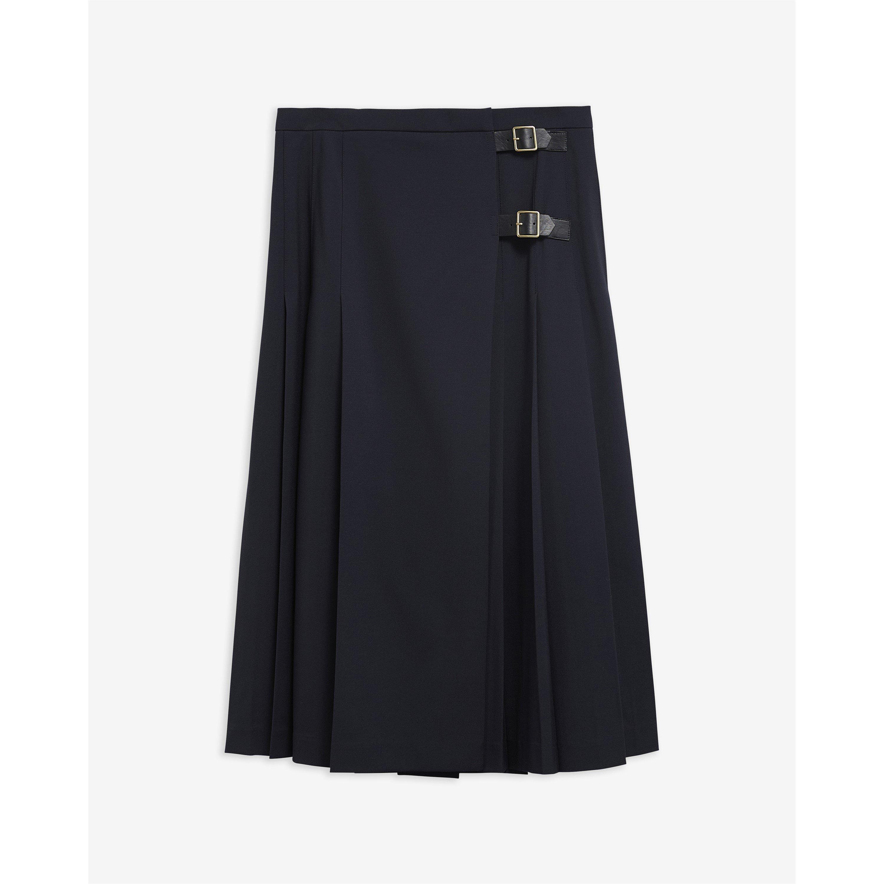 Dark Navy - Barbour - Women's Delilah Pleated Midi Skirt - 2