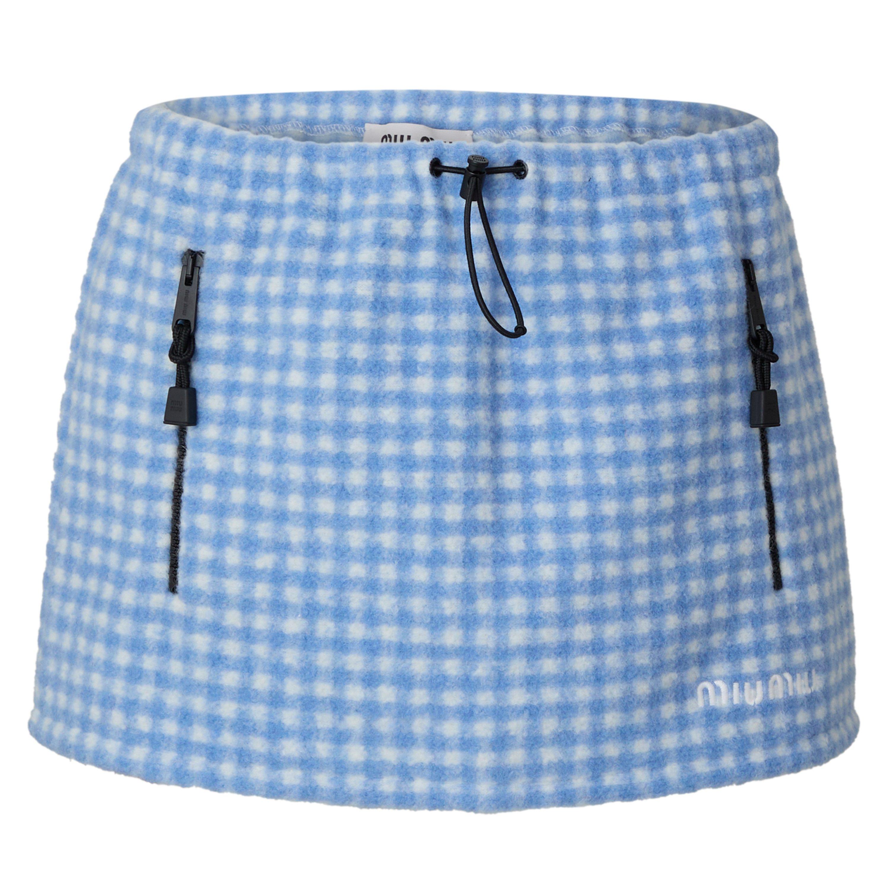 Bianco Celo - Miu Miu - Miu Gingham Min Skir Ld64 - 1