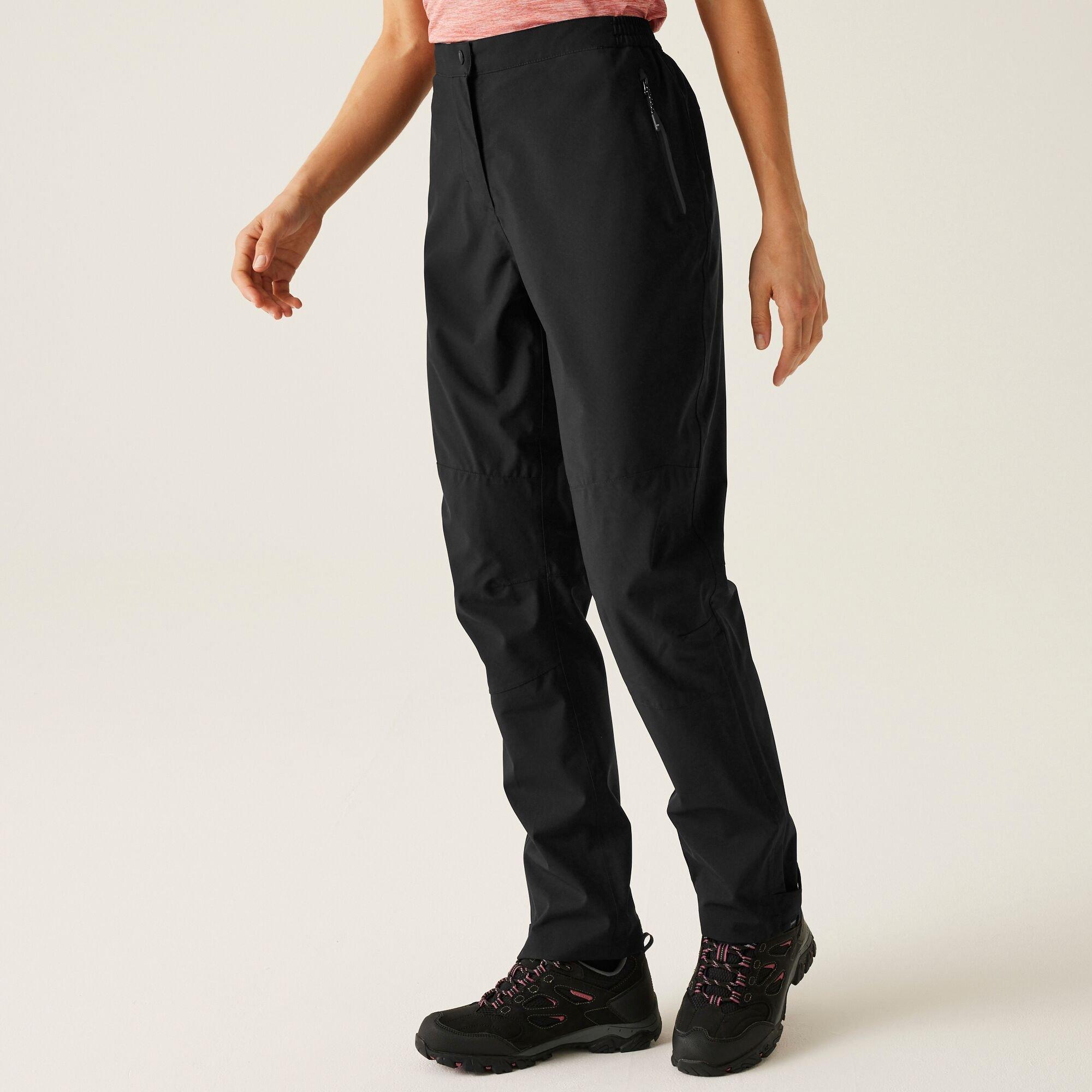 Black - Regatta - Womens Highton Waterproof Overtrousers (Short - 1