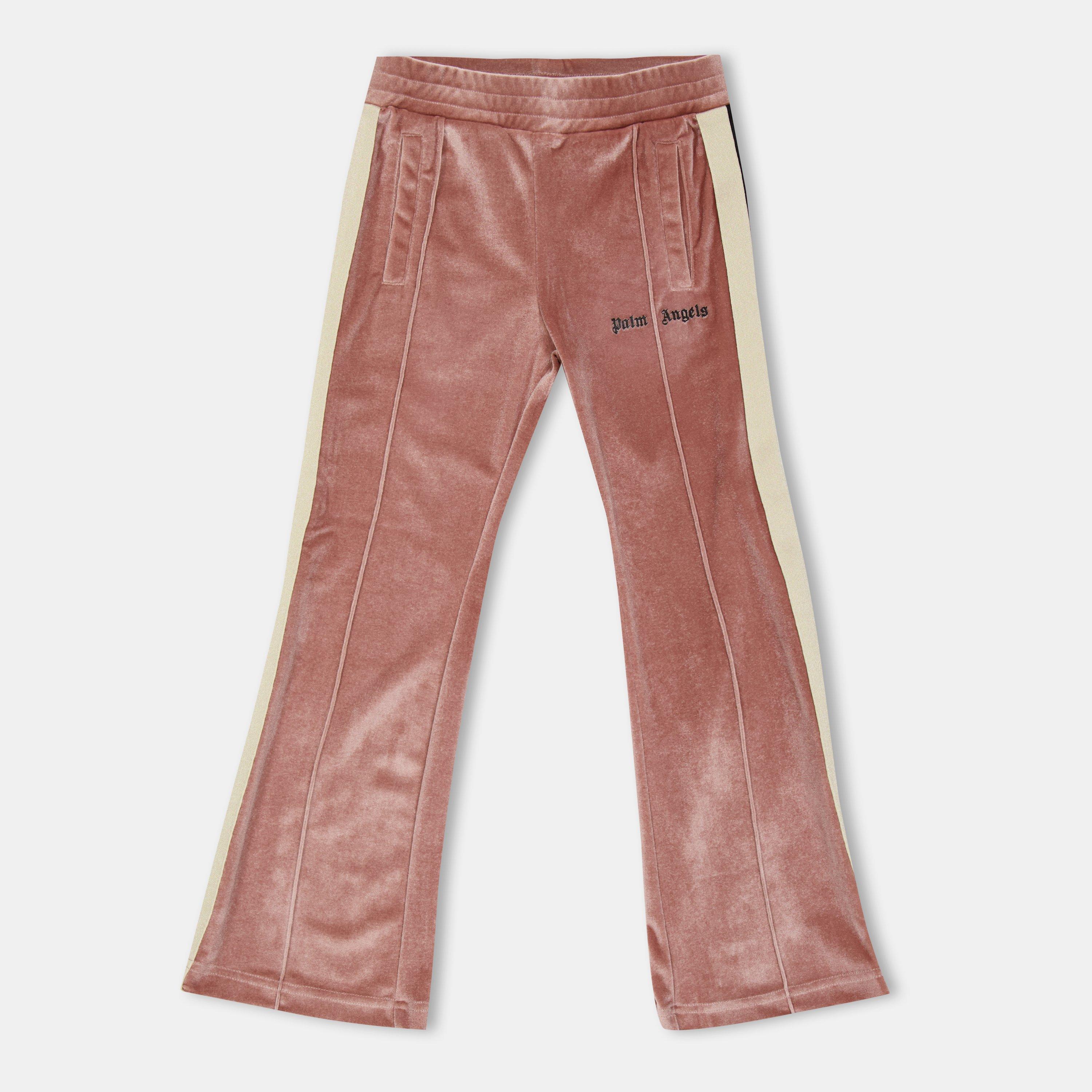 Palm Angels Girls Kids' Velour Open Hem Woven Tracksuit Joggers - Pink 3010 - 10Y