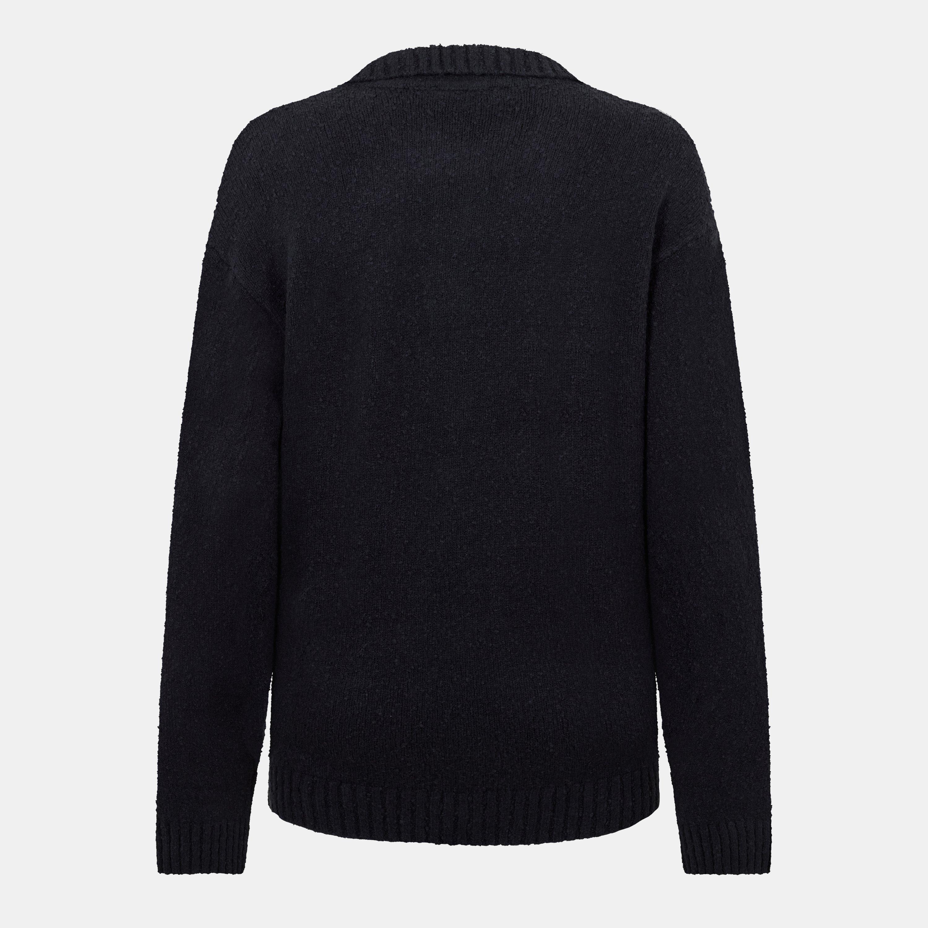 Jet Black - Represent - Men's Rep R Boucle Crew Neck Jumper - 2