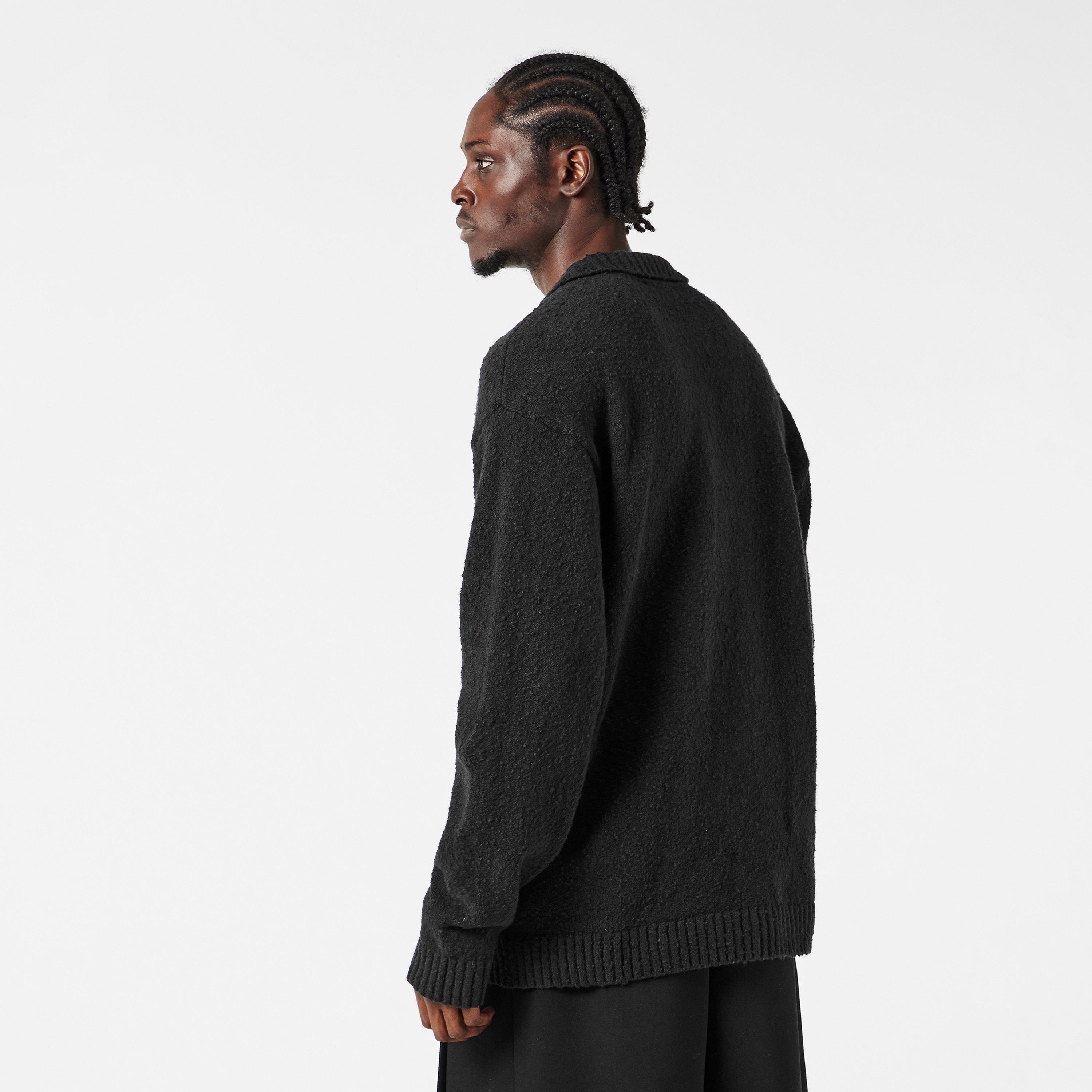 Jet Black - Represent - Men's Rep R Boucle Crew Neck Jumper - 4