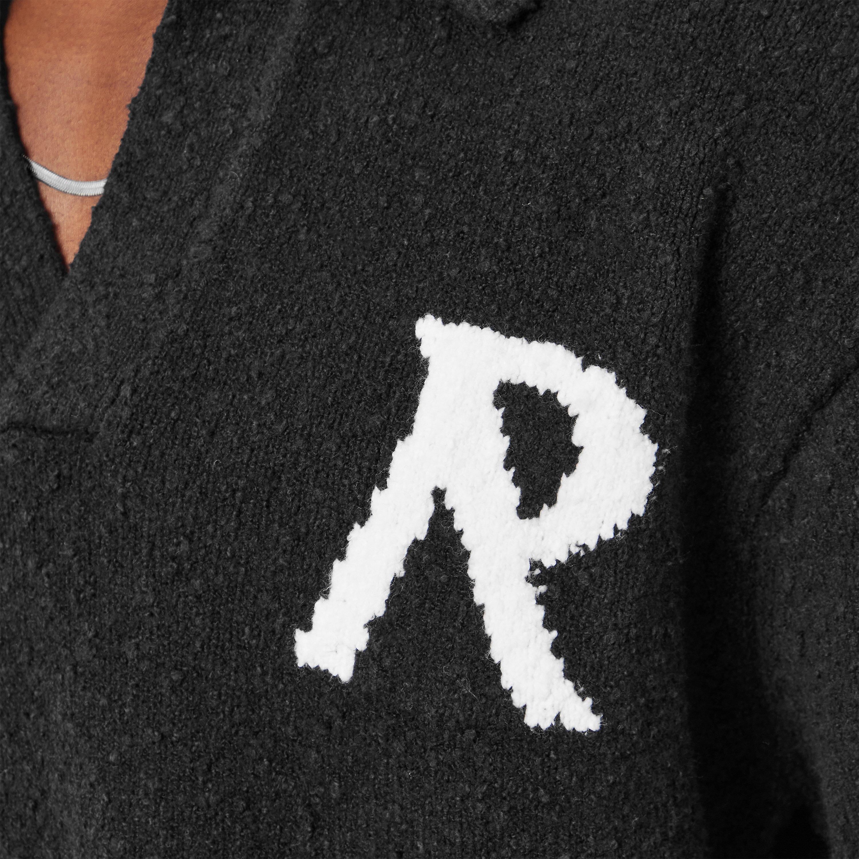 Jet Black - Represent - Men's Rep R Boucle Crew Neck Jumper - 5