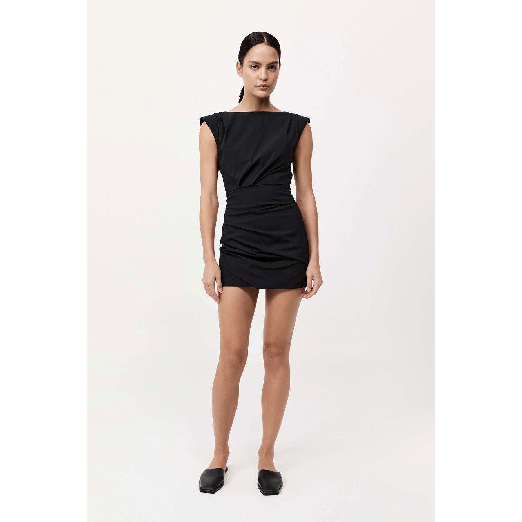 Black - St. Agni - Women's Bateau Tuck Mini Dress - 5