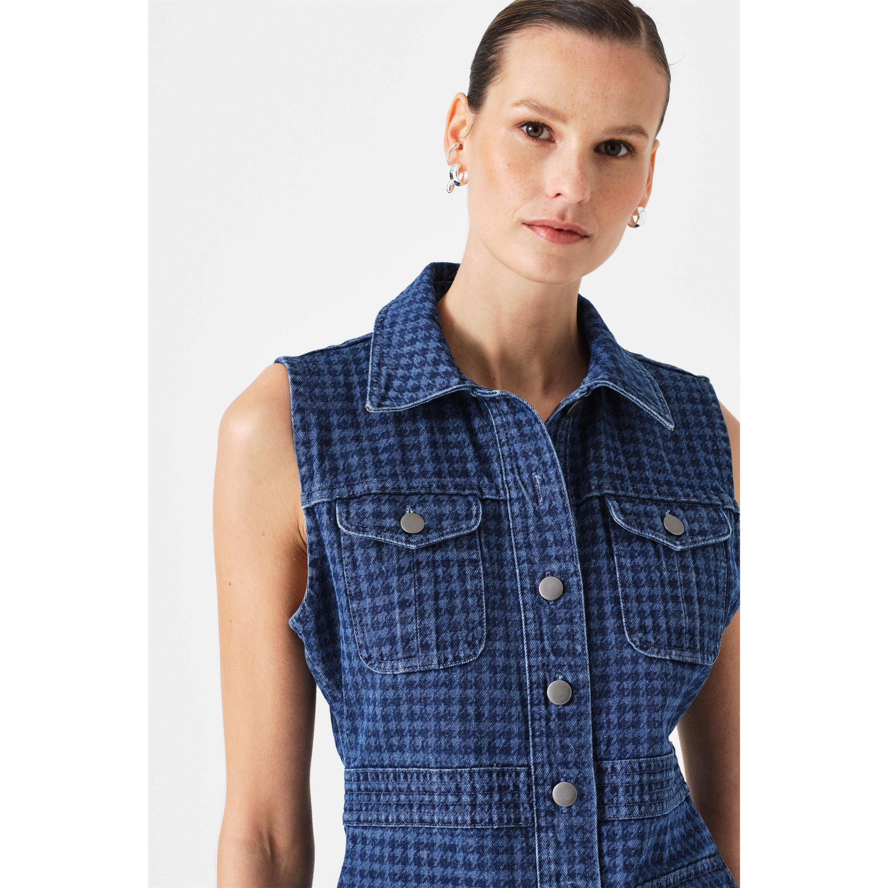 Houndstooth - Seventy Mochi - Women's Ani Peplum Top - 2