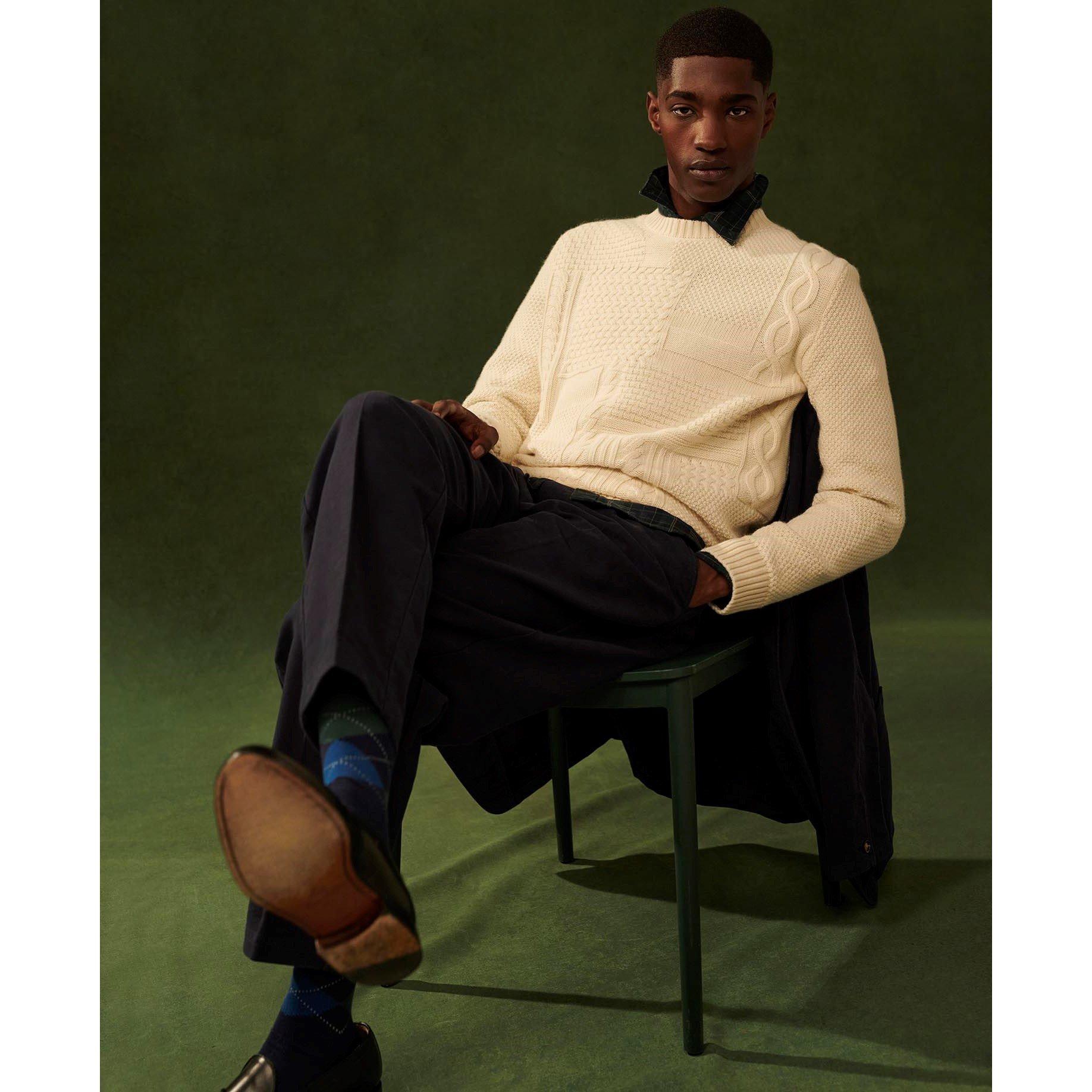 Wspr White WH32 - Barbour - Casey Cable-Knit Jumper - 6