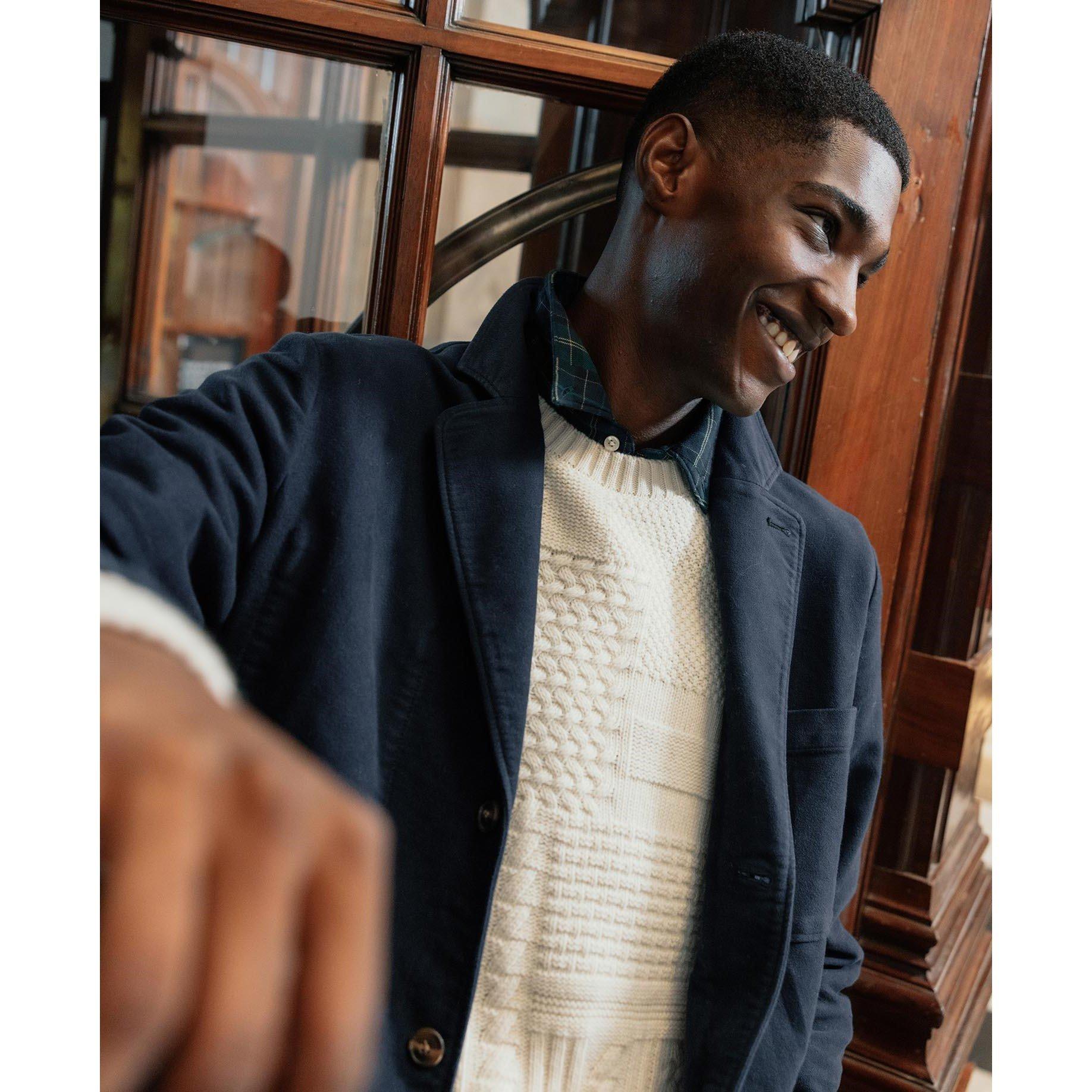 Wspr White WH32 - Barbour - Casey Cable-Knit Jumper - 8