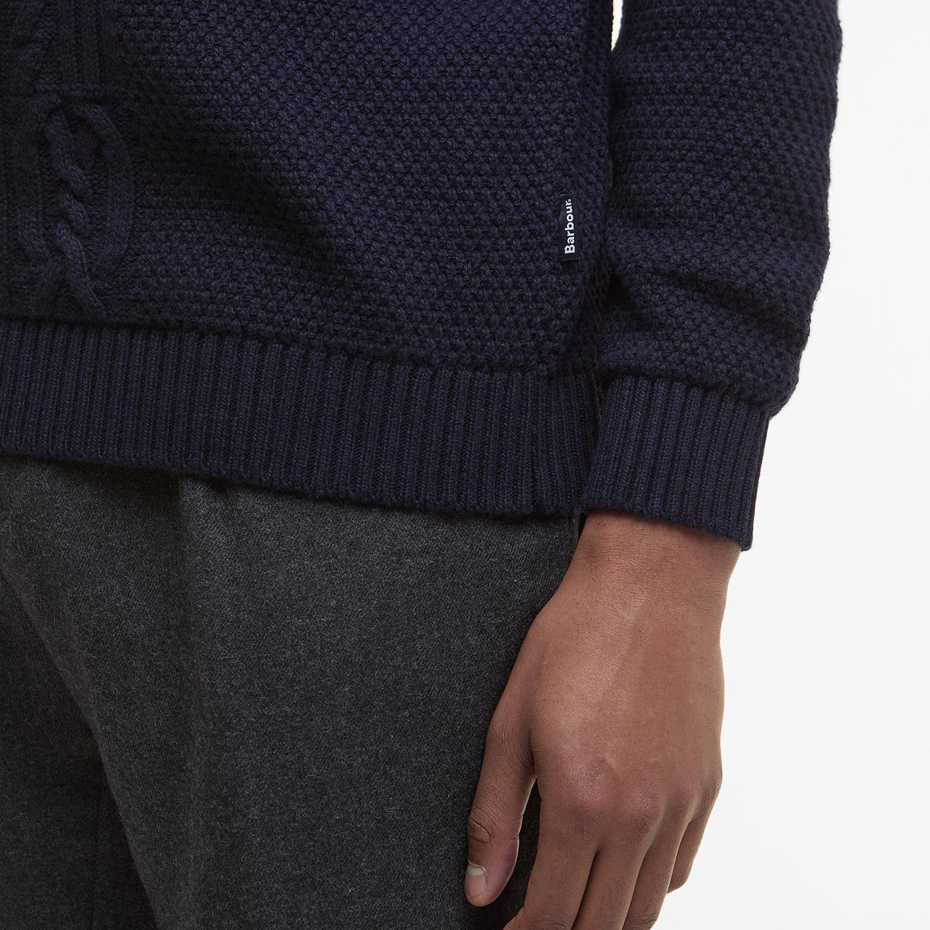 Navy - Barbour - Casey Cable-Knit Jumper - 5