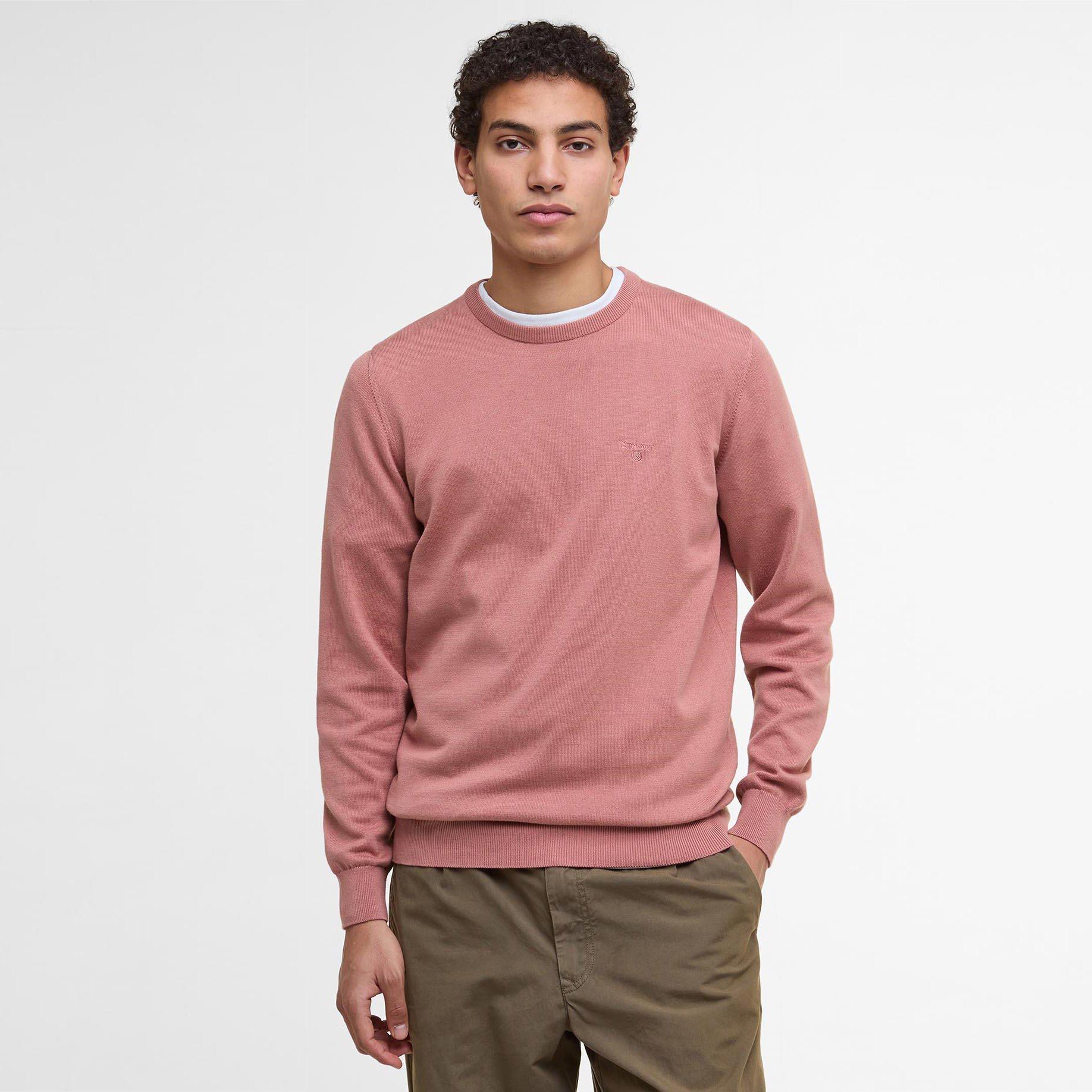 Earth Pink PI77 - Barbour - Mens Crew Neck Sweater - 2
