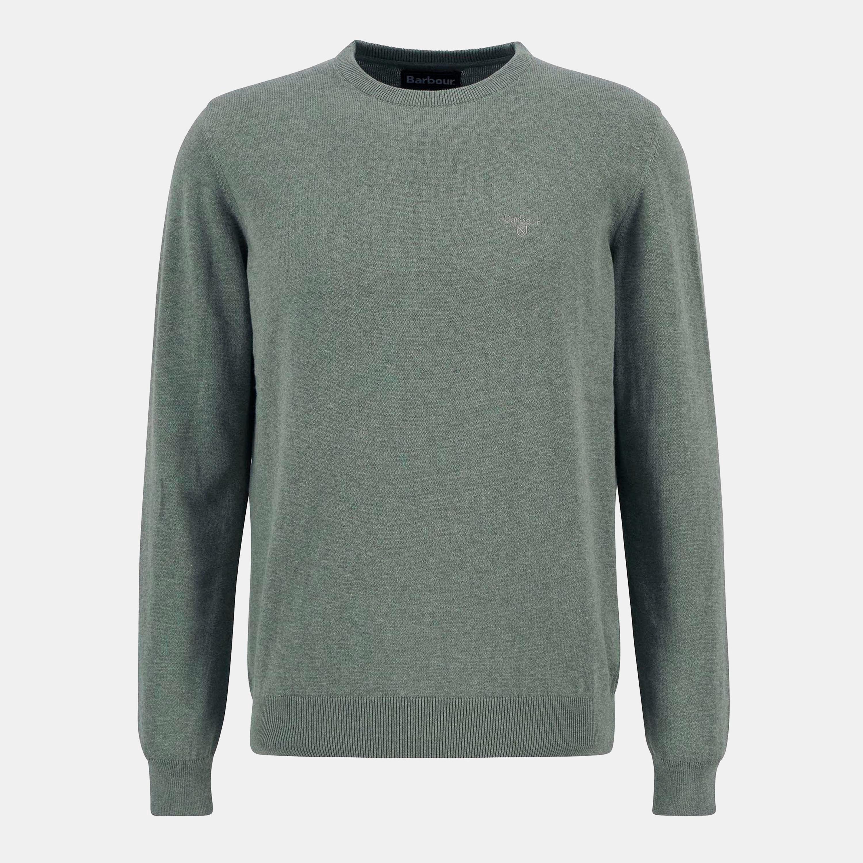 Barbour Mens Crew Neck Sweater - Thyme SG14 - XL