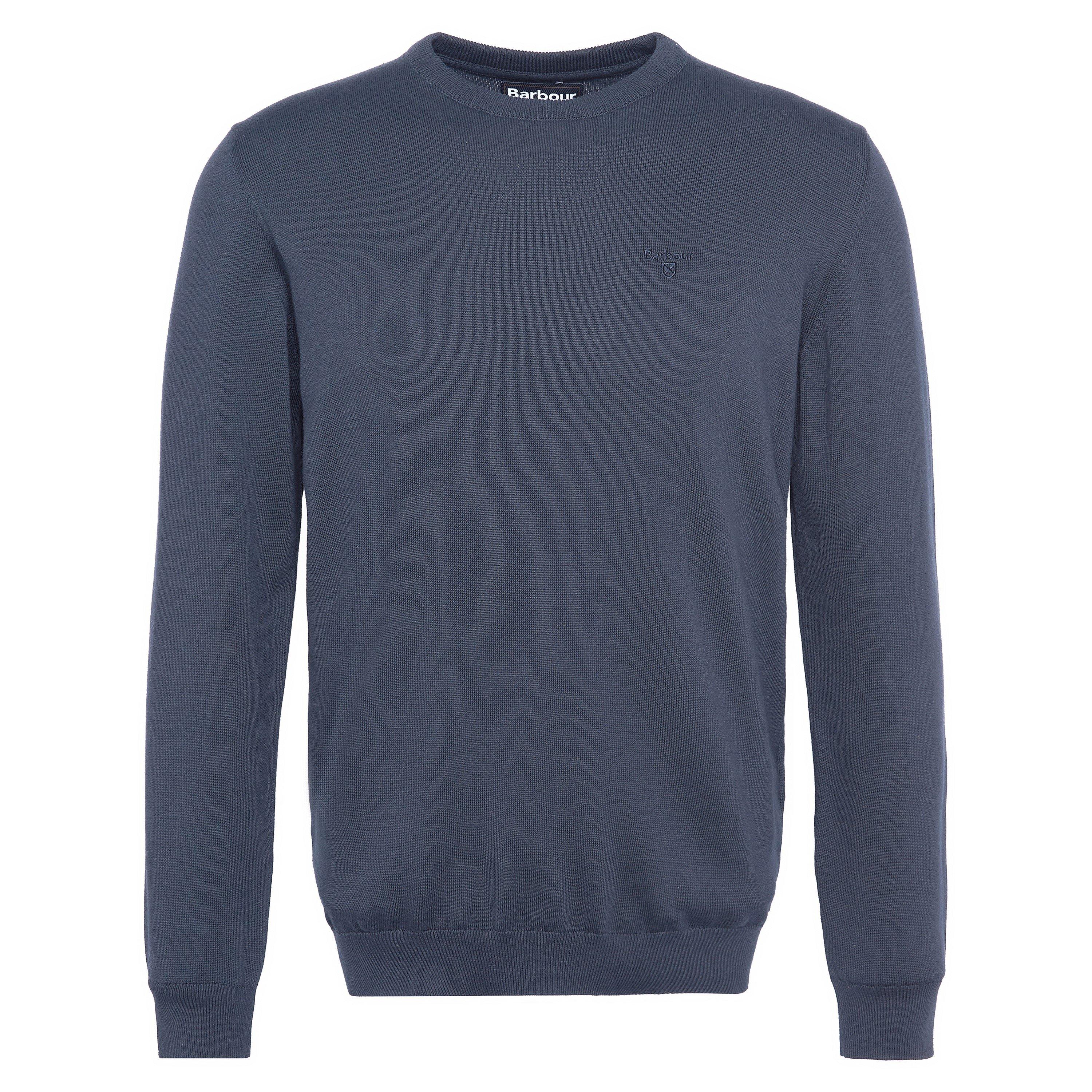 (取寄) バブアー メンズ ピマ コットン クルーネック セーター Barbour men Pima Cotton Crewneck Sweater Navy Barbour Men's Pima Cotton Crew Neck Sweater – Navy