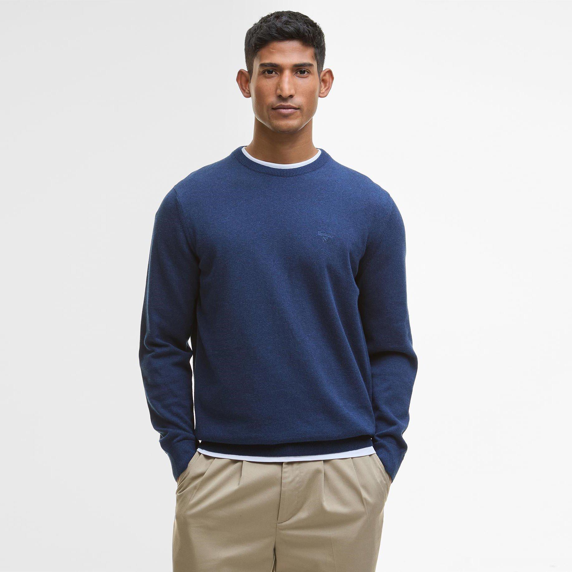 Inky Marl BU11 - Barbour - Mens Crew Neck Sweater - 2
