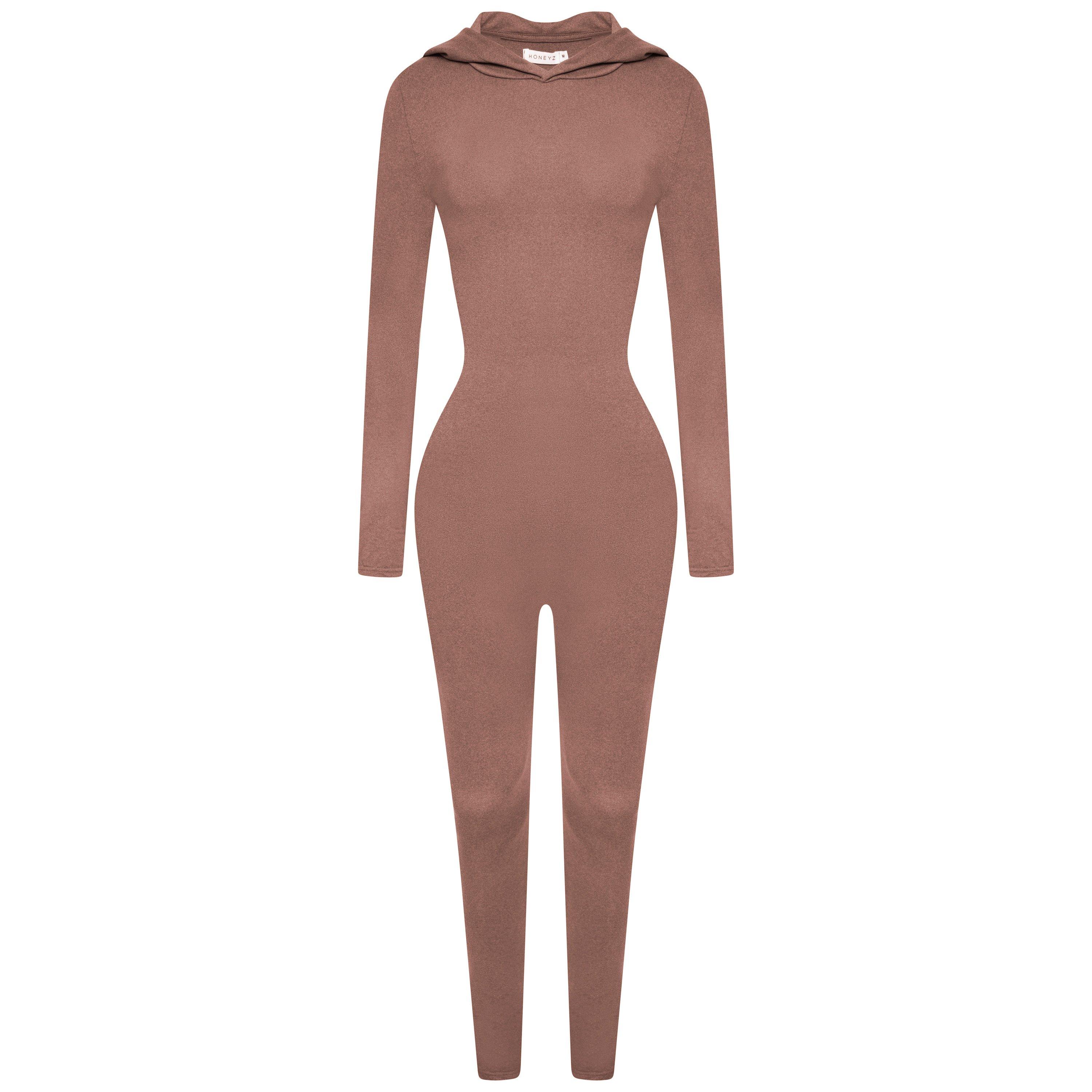 Castanho - Honeyz - Hooded Jumpsuit - 1
