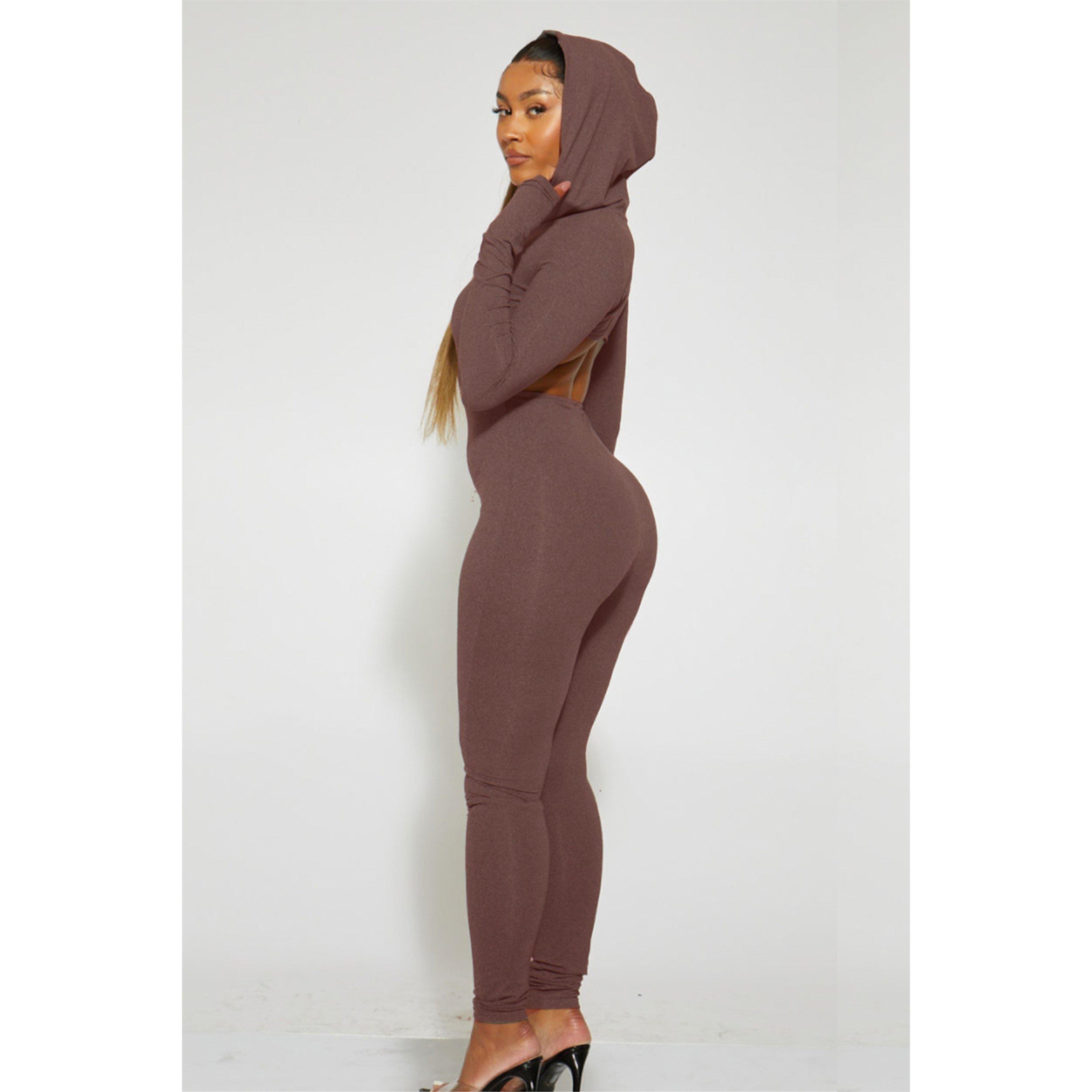 Castanho - Honeyz - Hooded Jumpsuit - 3