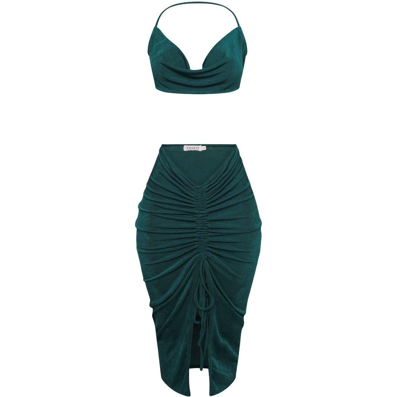Green - Honeyz - Women's Luxe Cut Out Dress - 1