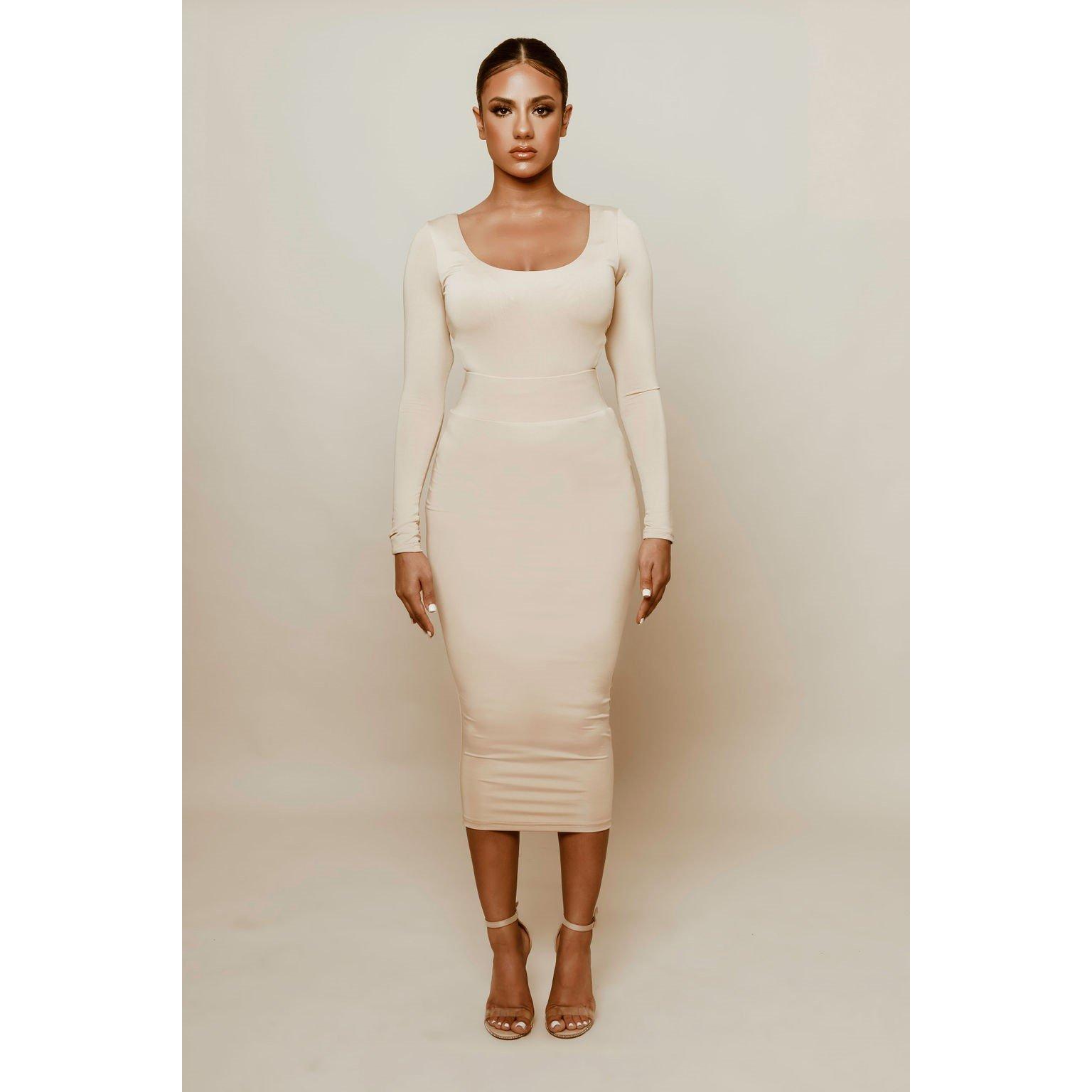 Beige - Honeyz - Maxi Skirt - 3