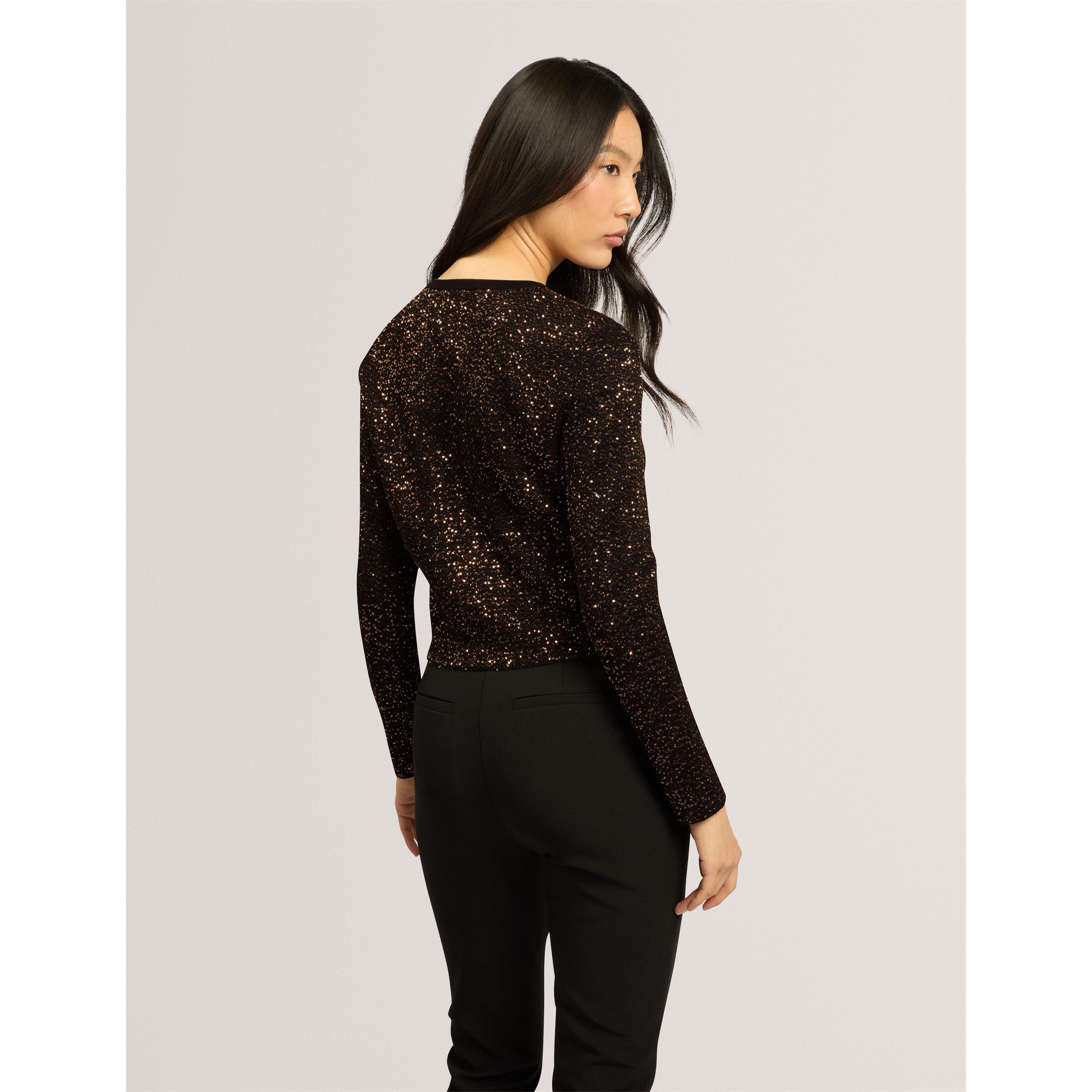 Black - Ted Baker - Ted Sequin Cardigan Ld64 - 5