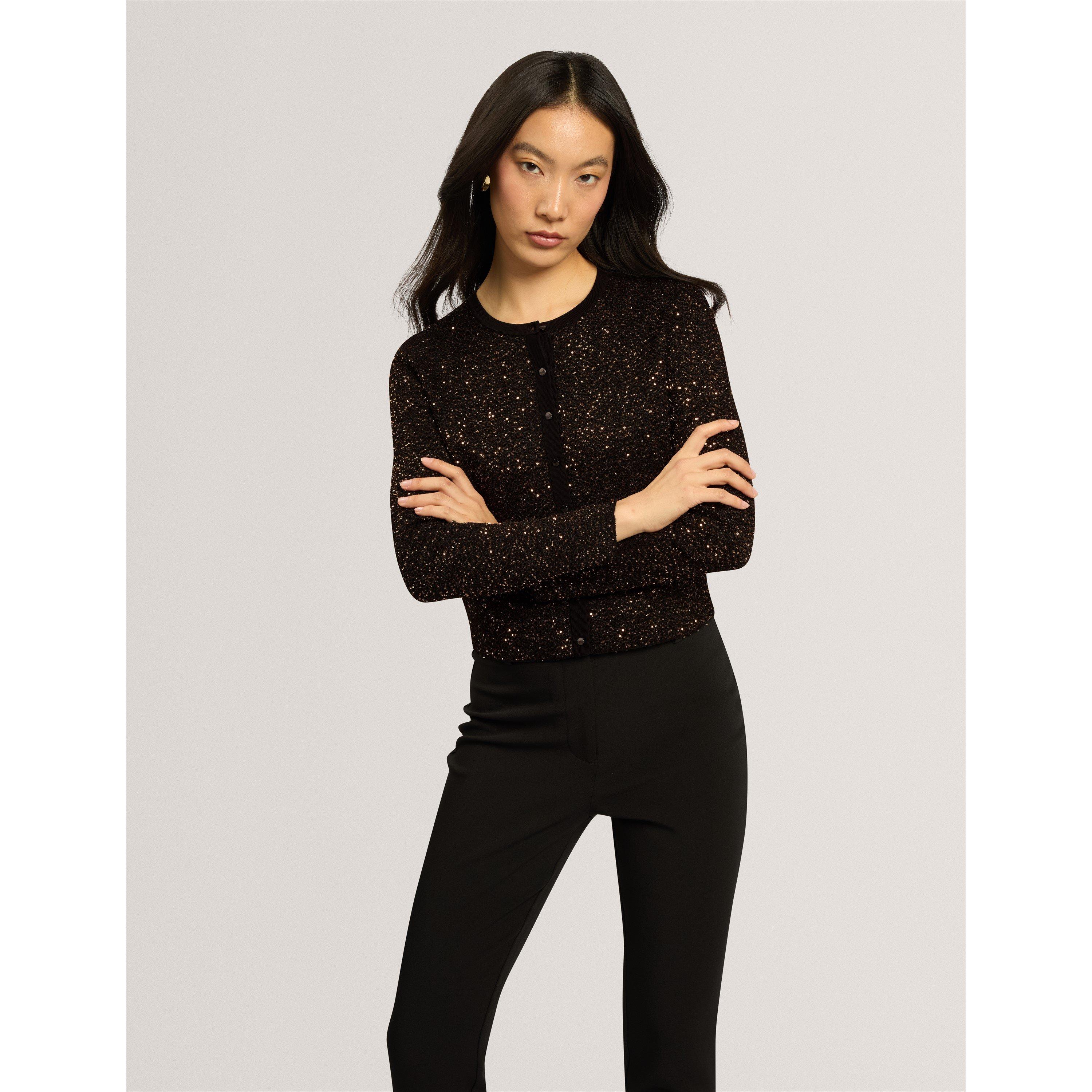 Black - Ted Baker - Ted Sequin Cardigan Ld64 - 7