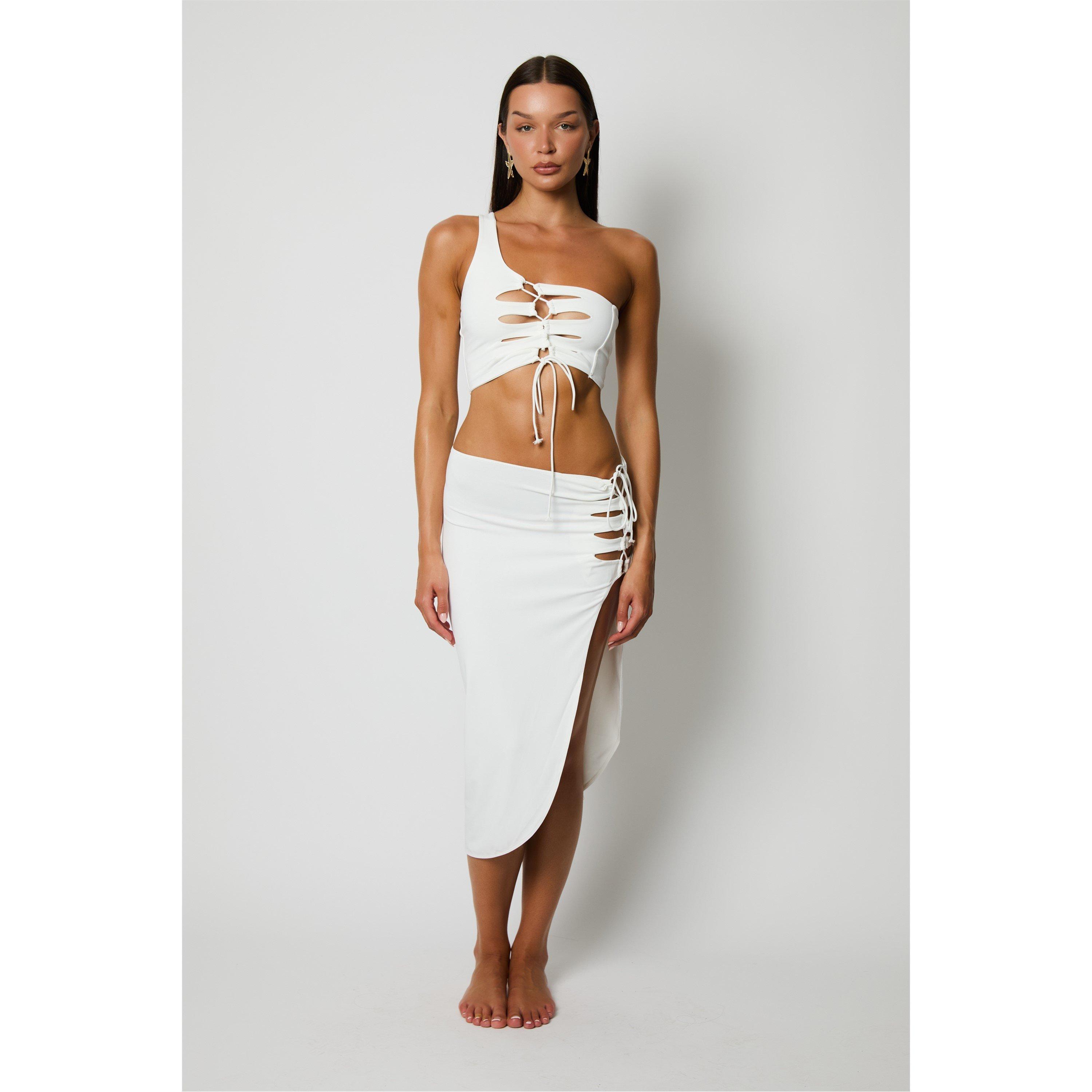 White - Honeyz - Women's Way Bodycon Skirt - 3