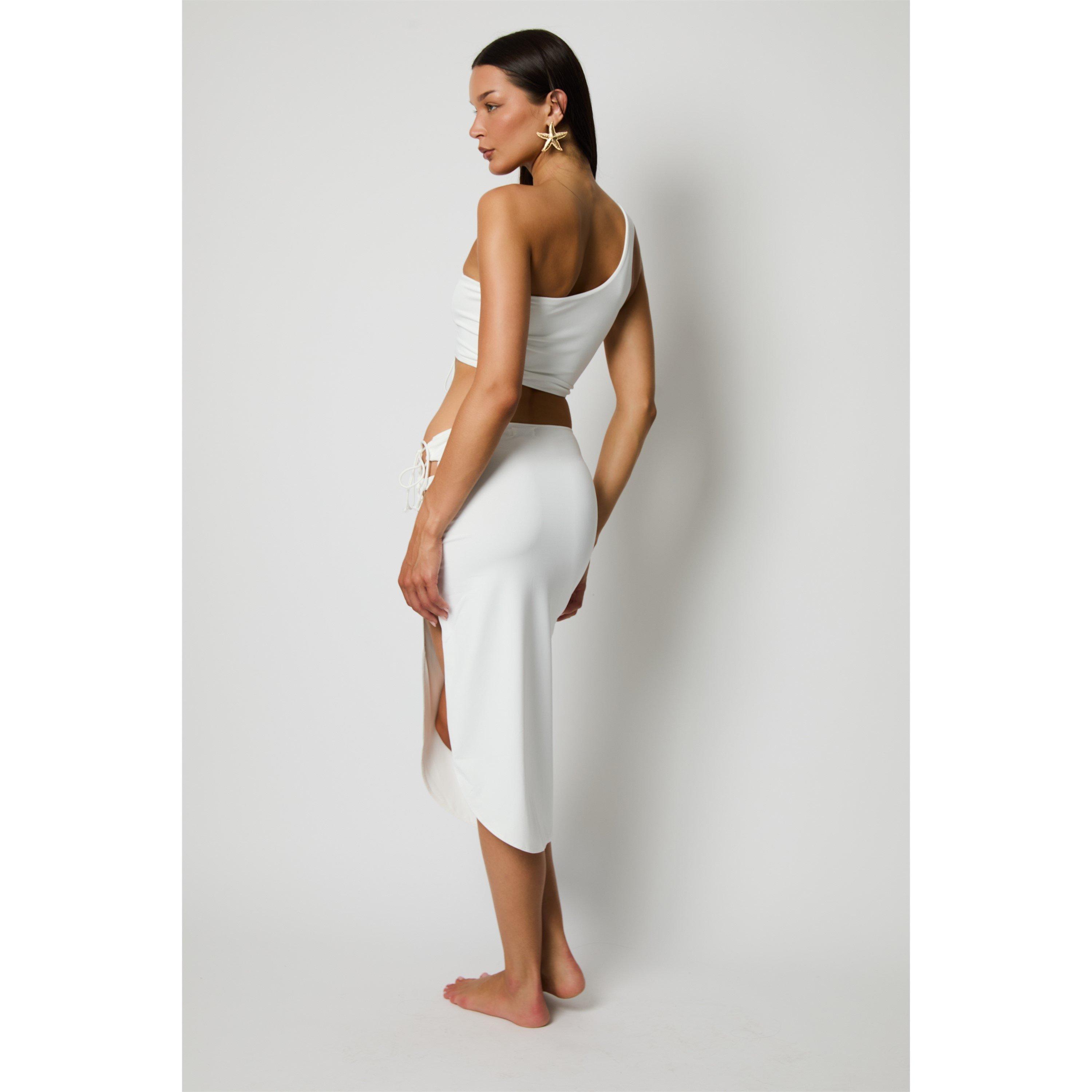 White - Honeyz - Women's Way Bodycon Skirt - 4