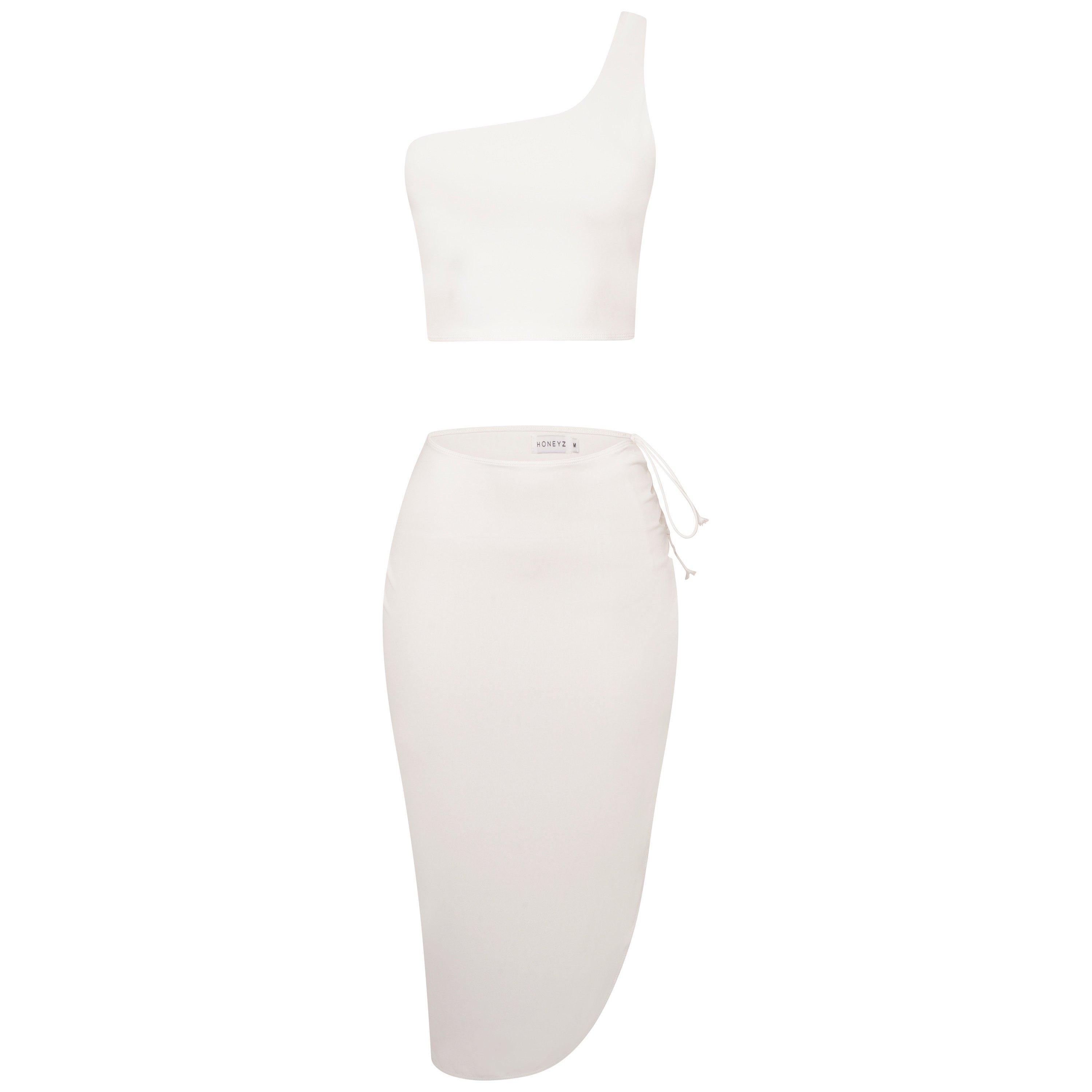 White - Honeyz - Women's Way Bodycon Skirt - 2