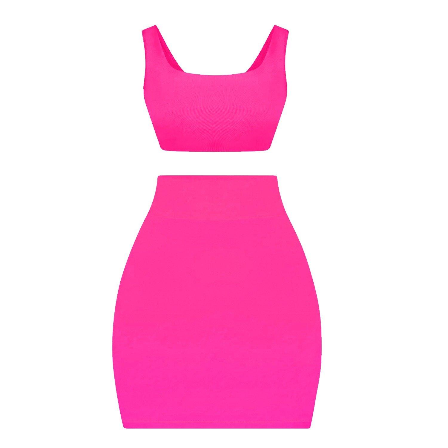 Honeyz Women's Bandage Bodycon Skirt - Pink - 10 (S)