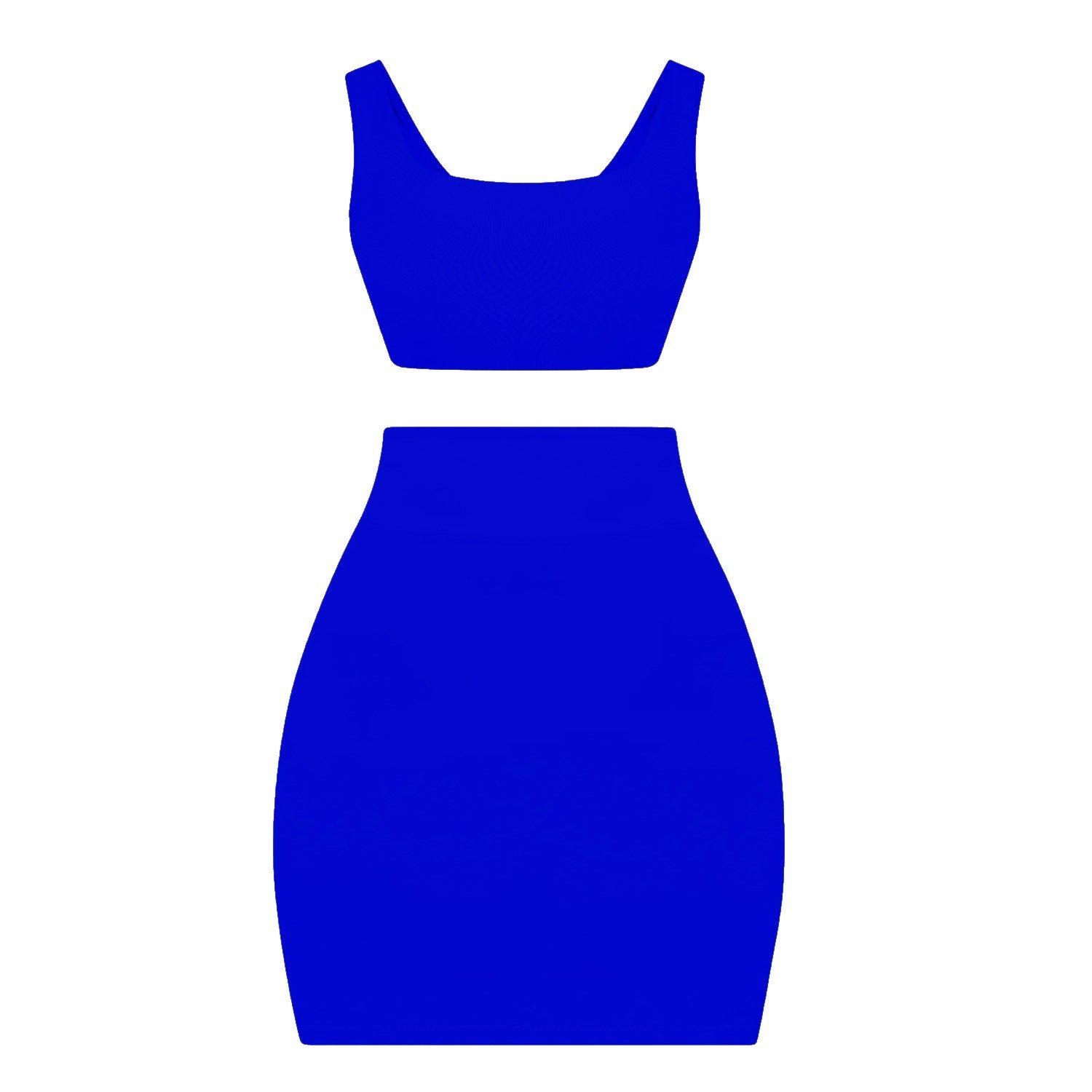 Honeyz Women's Bandage Bodycon Skirt - Blue - 8 (XS)