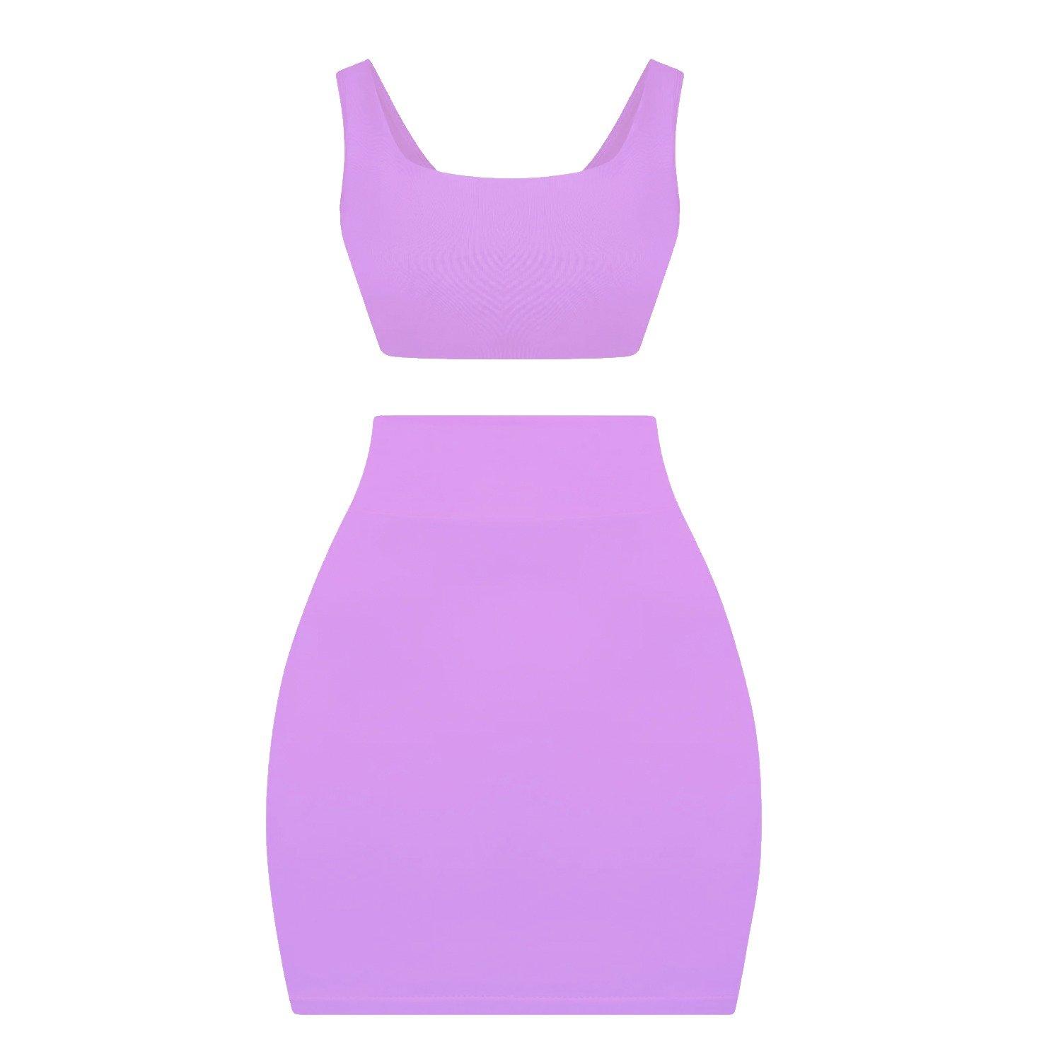 Honeyz Women's Bandage Bodycon Skirt - Purple - 8 (XS)