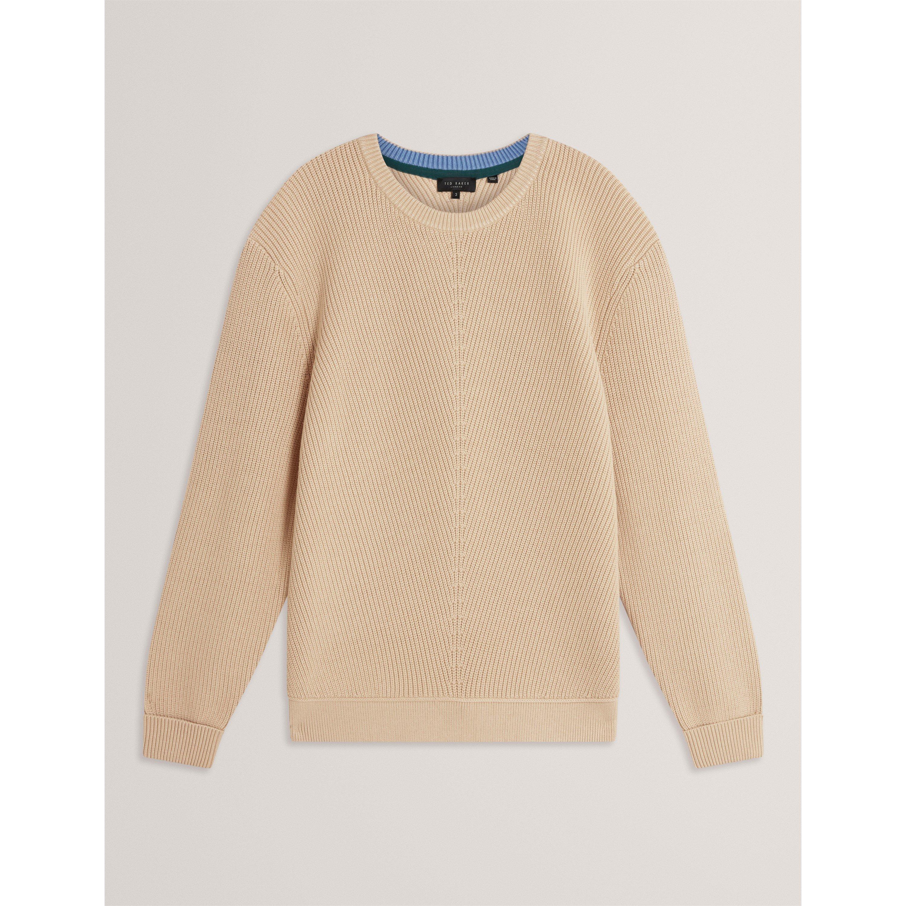 Ted Baker Men's Long-Sleeve Crew-Neck Jumper - Taupe - L (4)