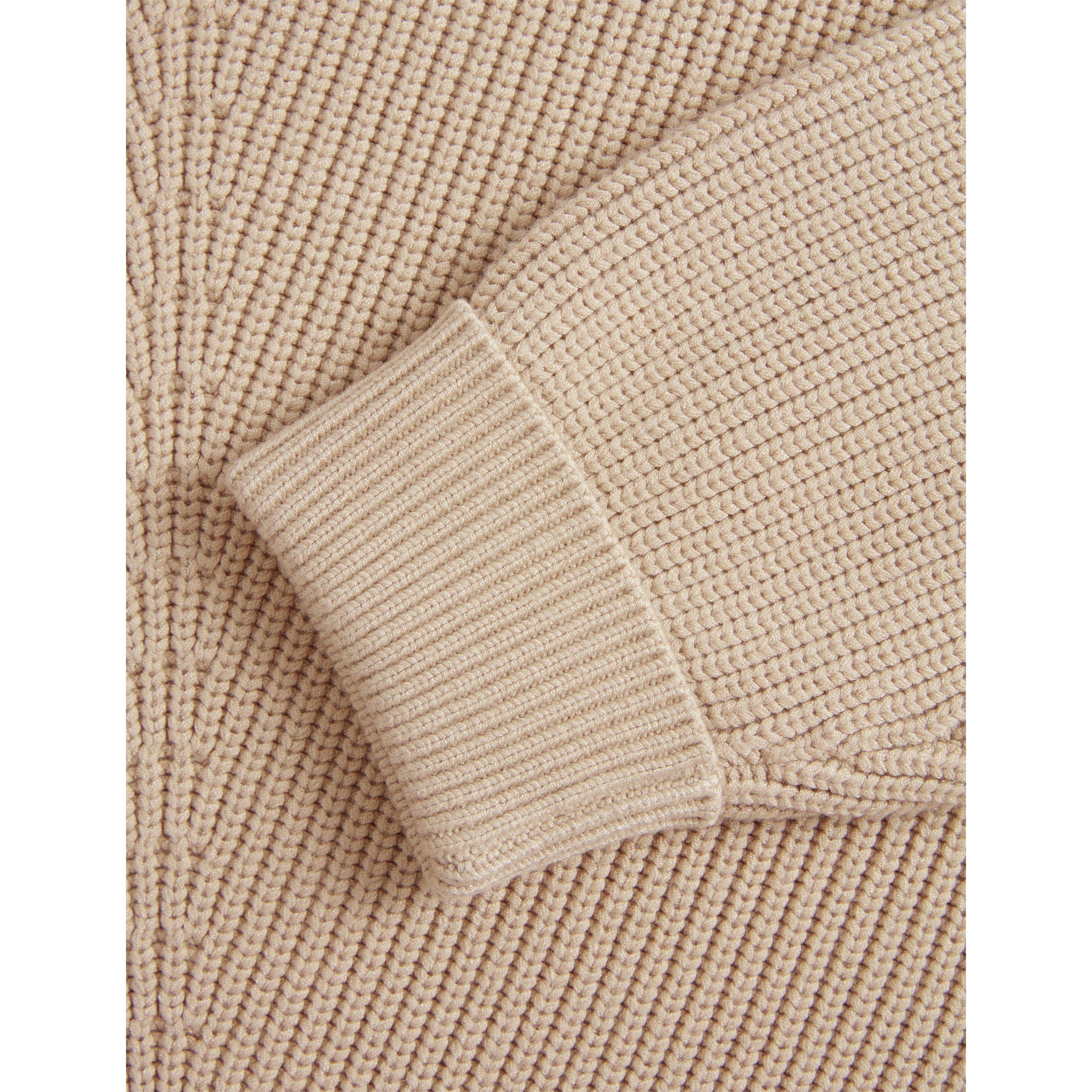 Taupe - Ted Baker - Men's Long-Sleeve Crew-Neck Jumper - 5