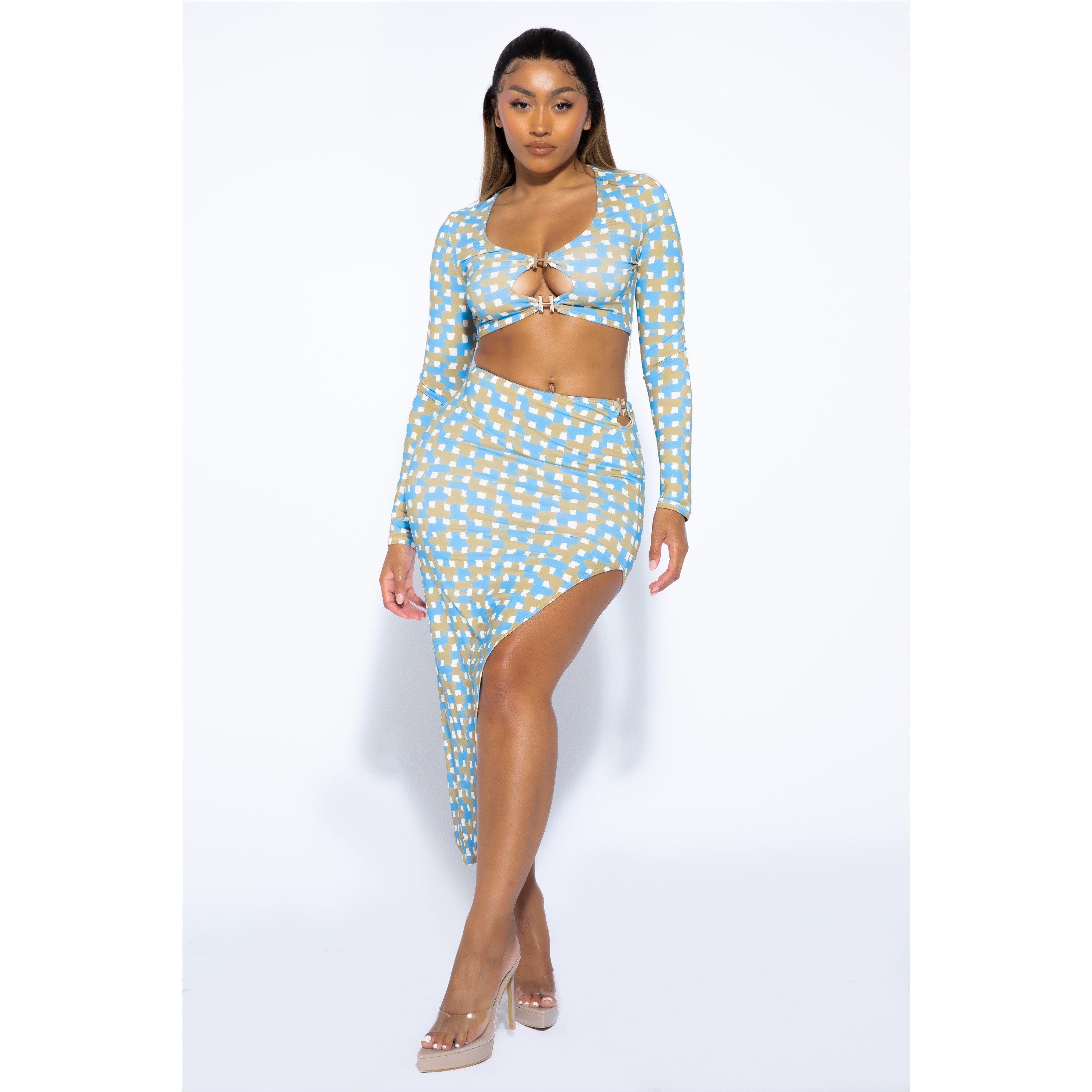 Azul - Honeyz - Slit Bodycon Skirt - 2