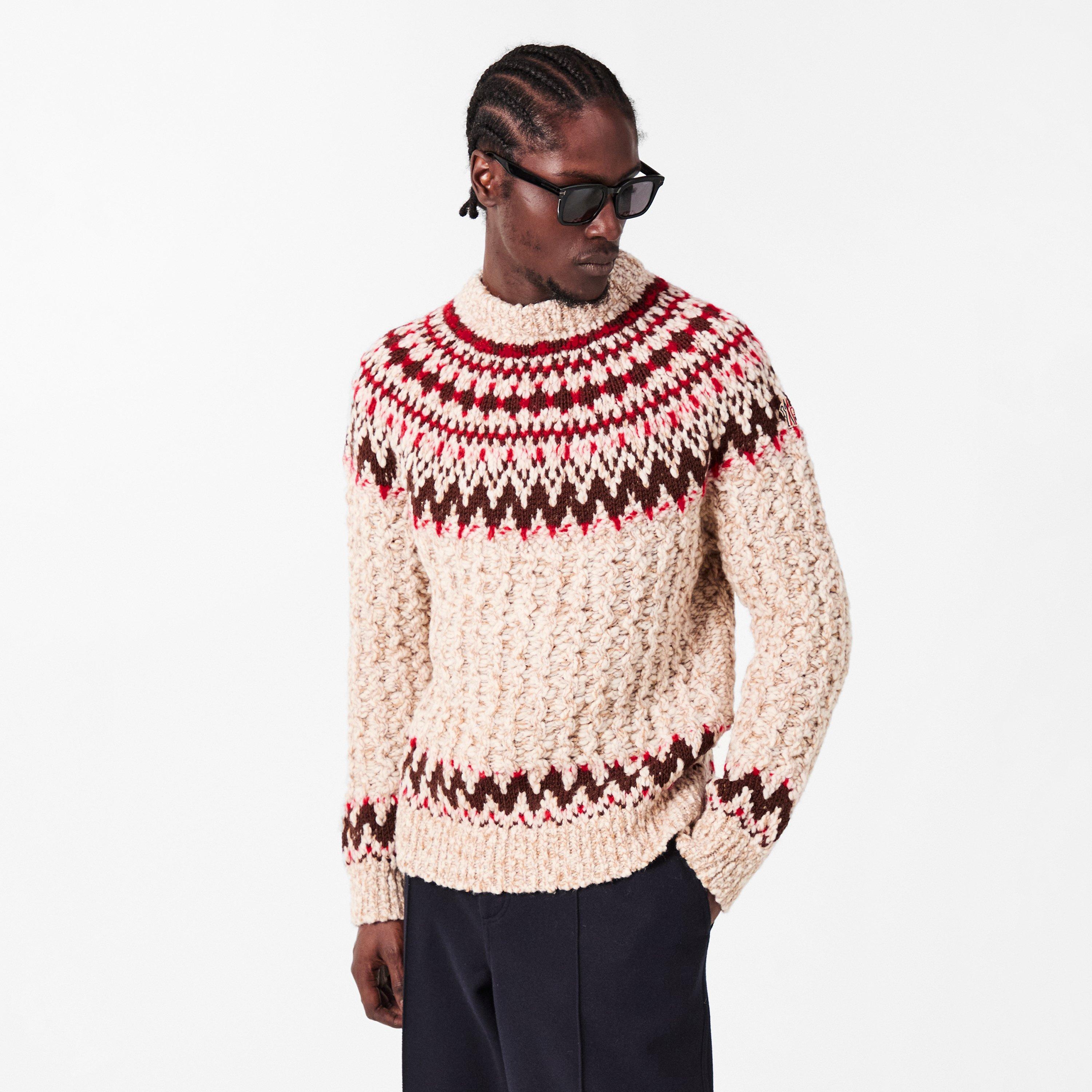 Beige F02 - Moncler - Men's G Fair Knitted Top - 3