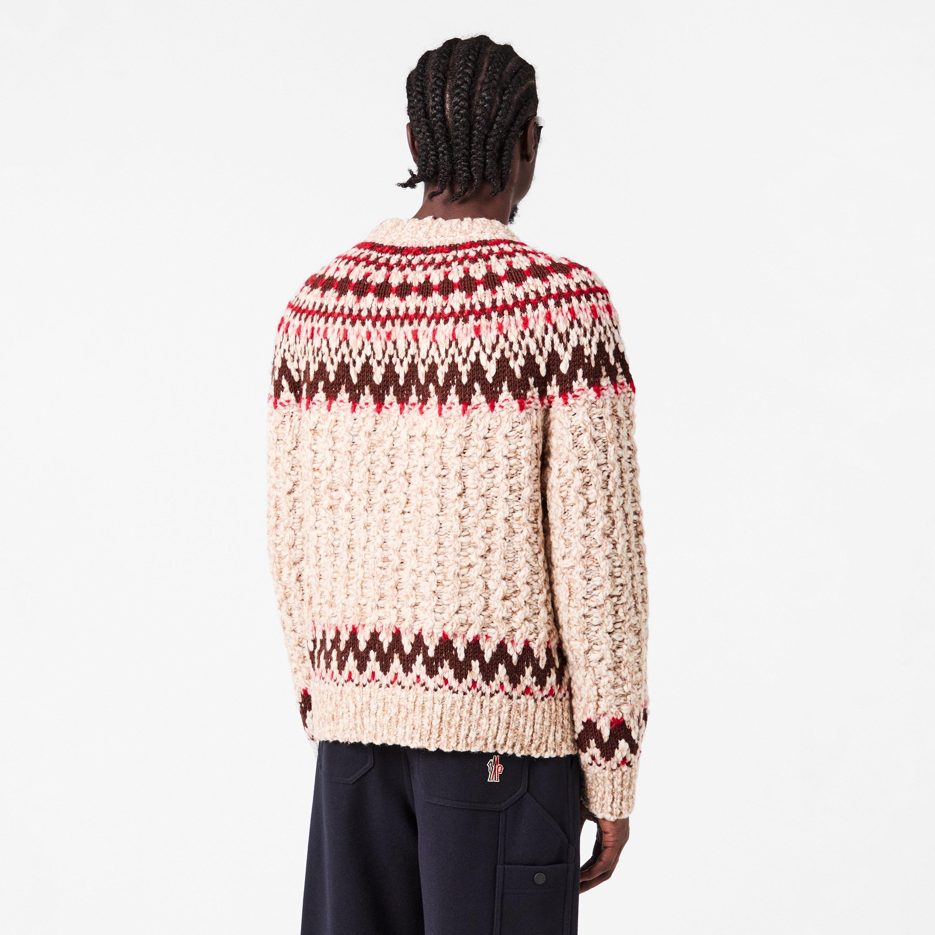 Beige F02 - Moncler - Men's G Fair Knitted Top - 4