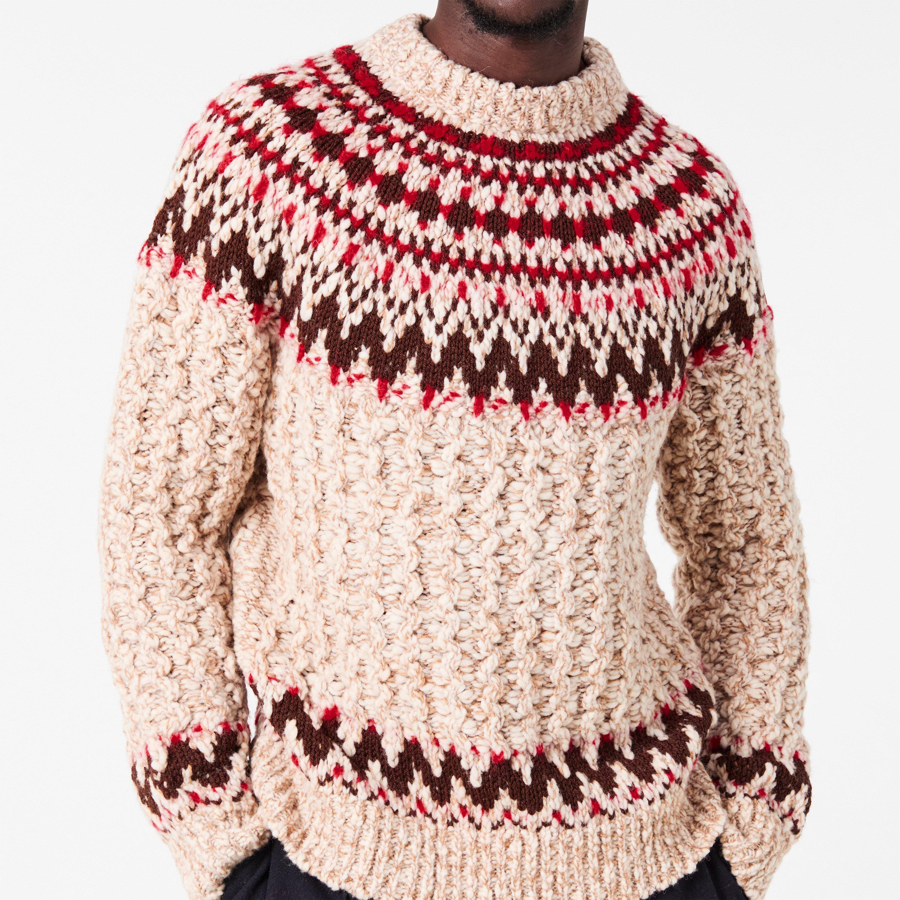 Beige F02 - Moncler - Men's G Fair Knitted Top - 5