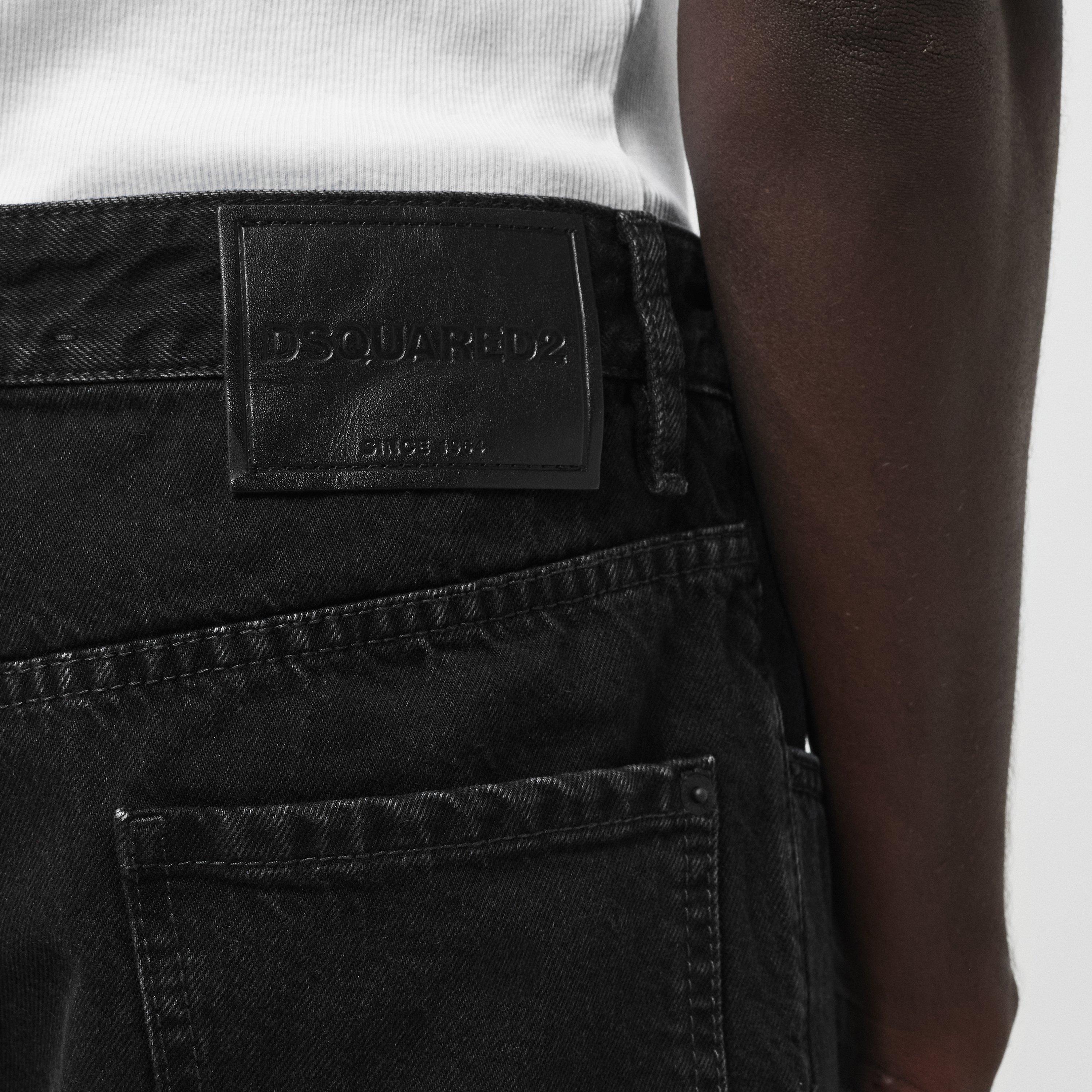 Black - DSquared2 - Men's Dark Wash Wide Leg Jeans - 5