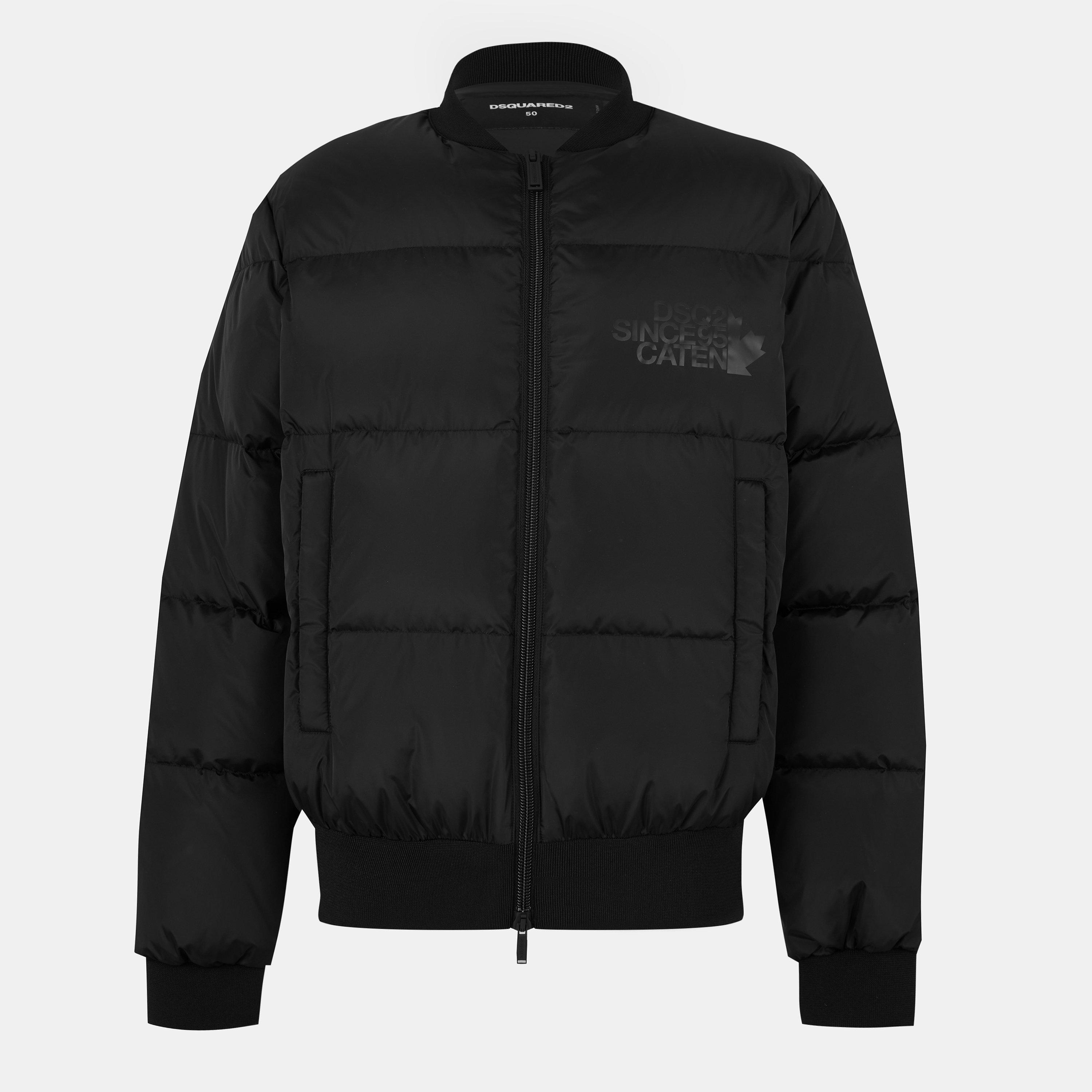DSquared2 Men's Insulated Puffer Bomber Jacket - Black - M