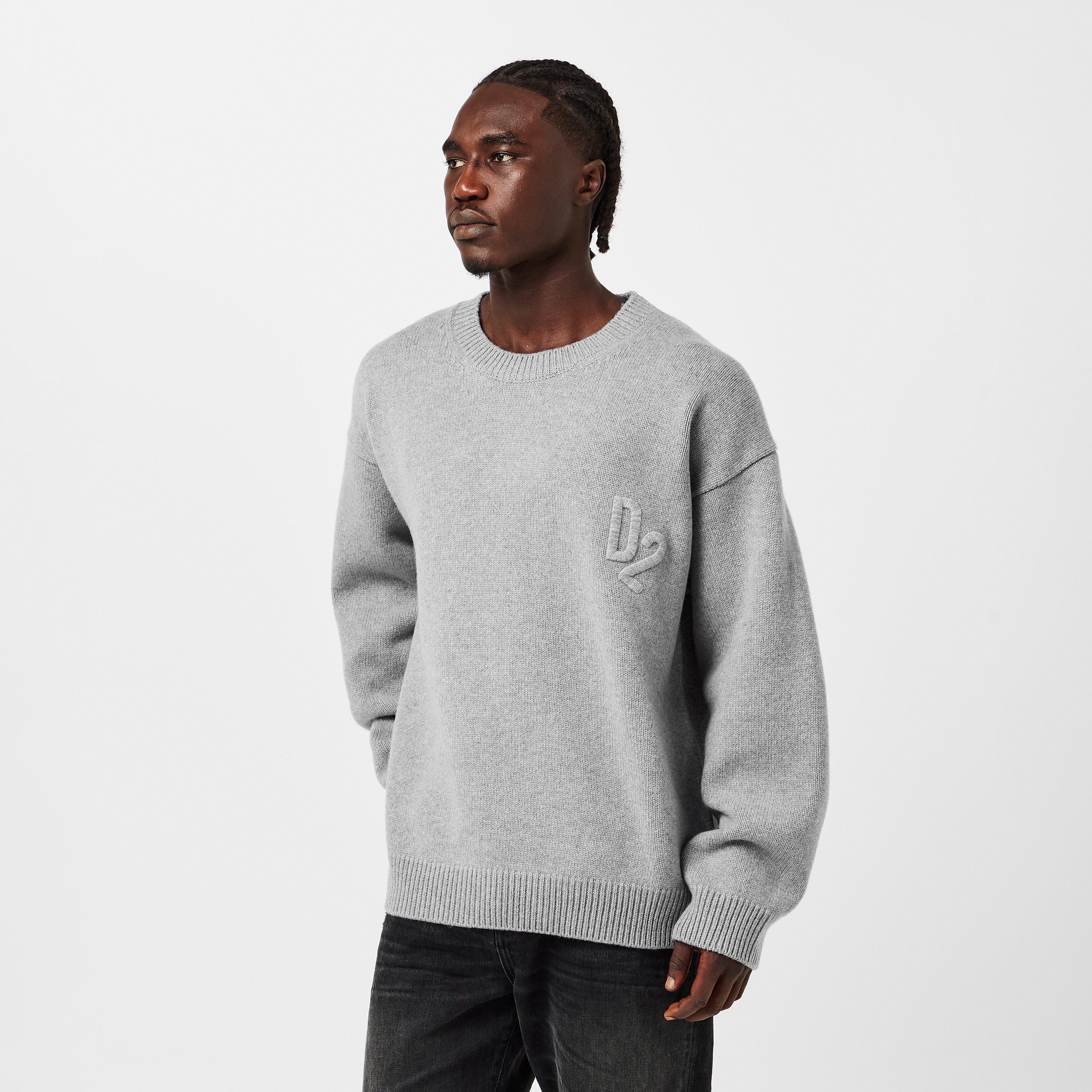 DSquared2 Men's Ribbed Crew Neck Jumper | Cruise Fashion