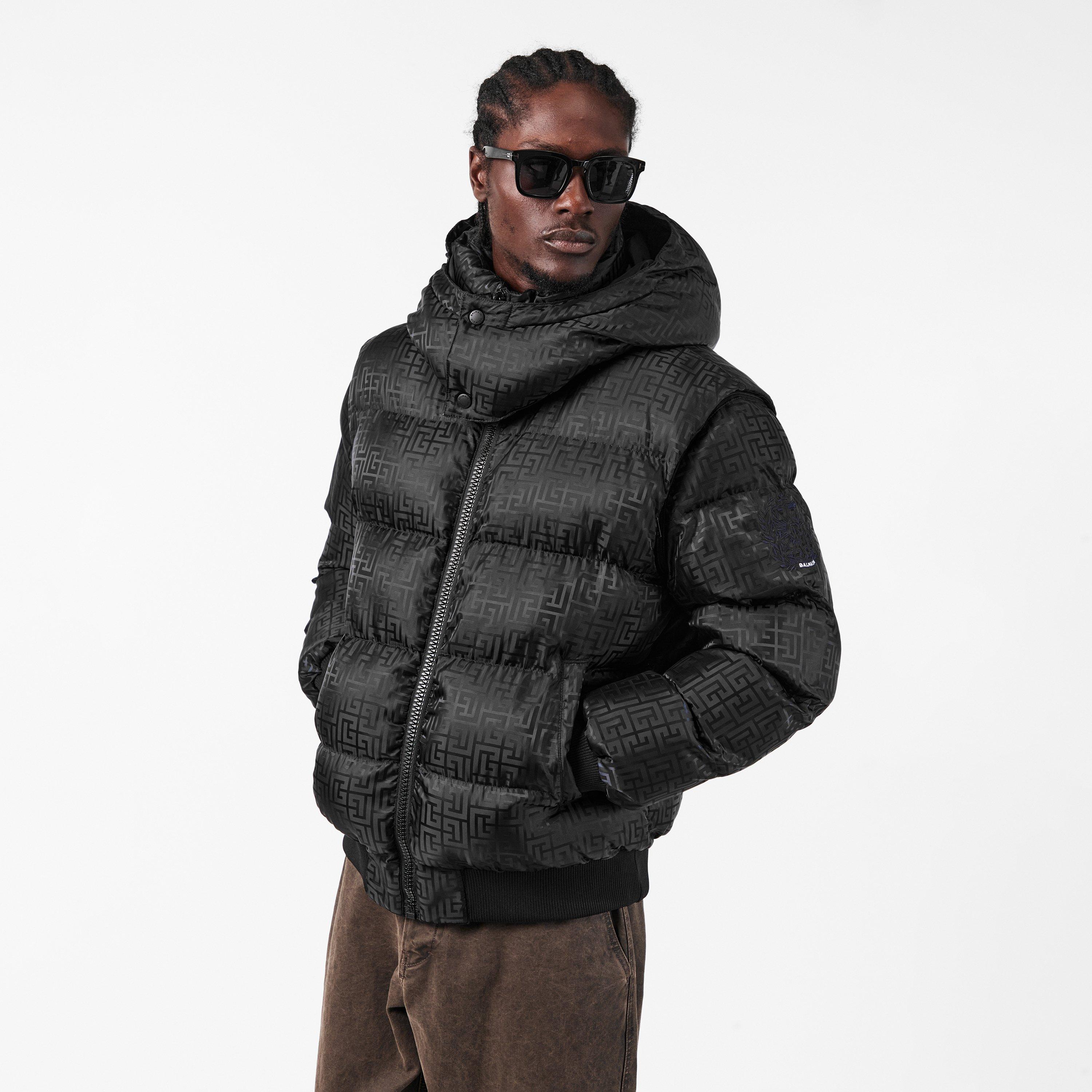 Black - Balmain - Men's Medium Puffer Jacket - 3